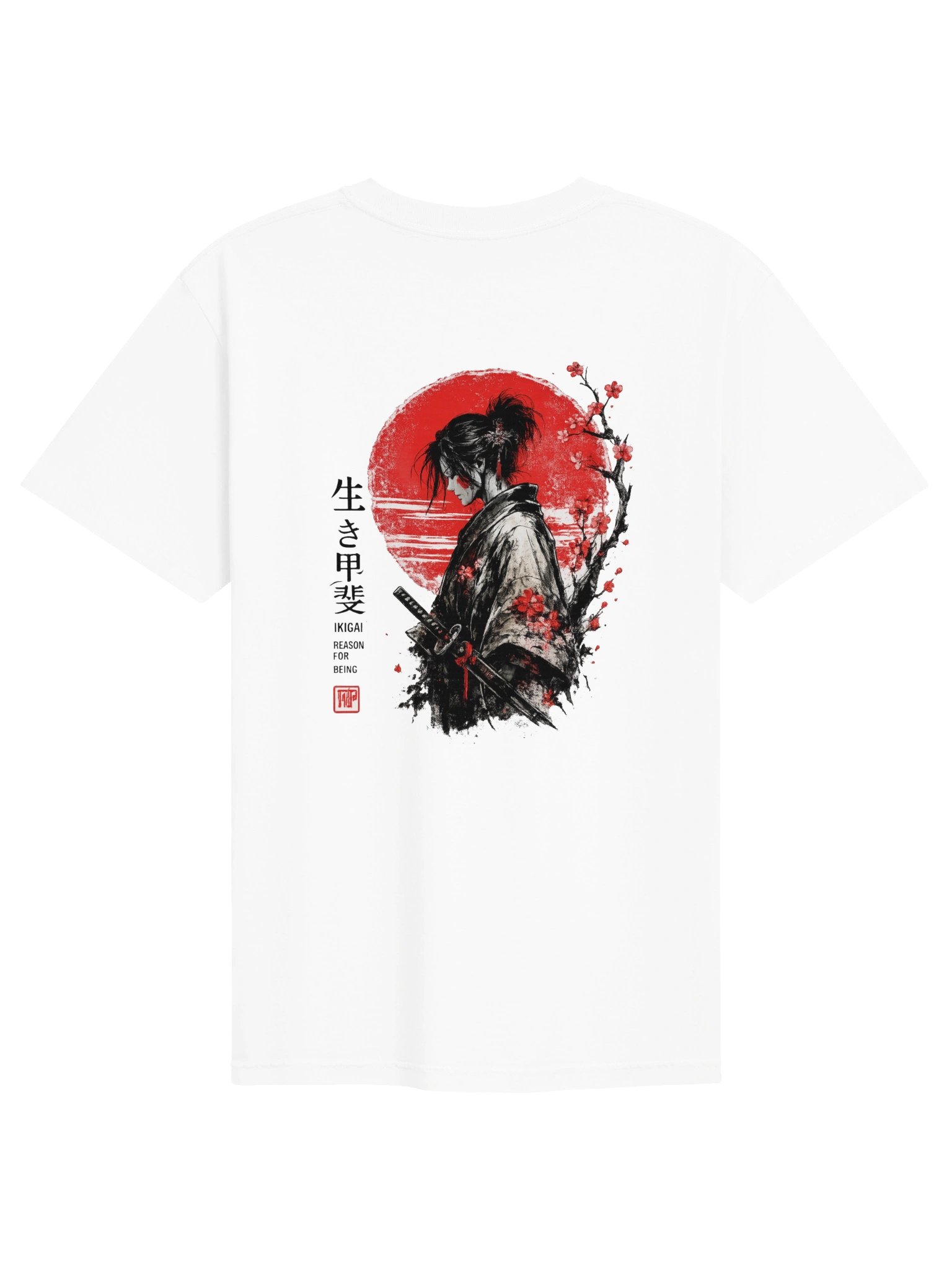 Samurai Sunset Tee — Japanese Kanji Warrior Graphic T-shirt product image (1)