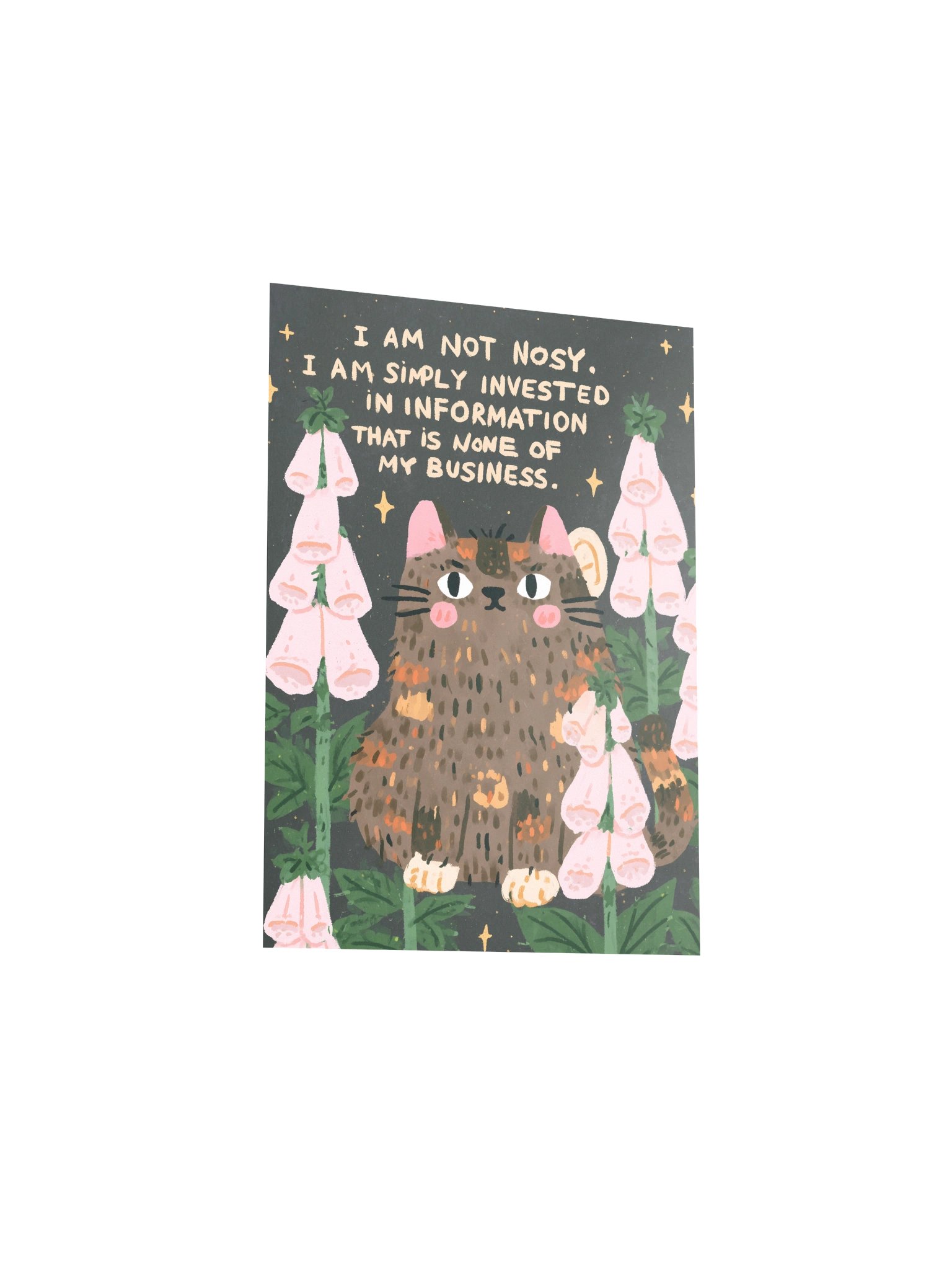 Nosy Cat Floral Quote Poster product image (21)
