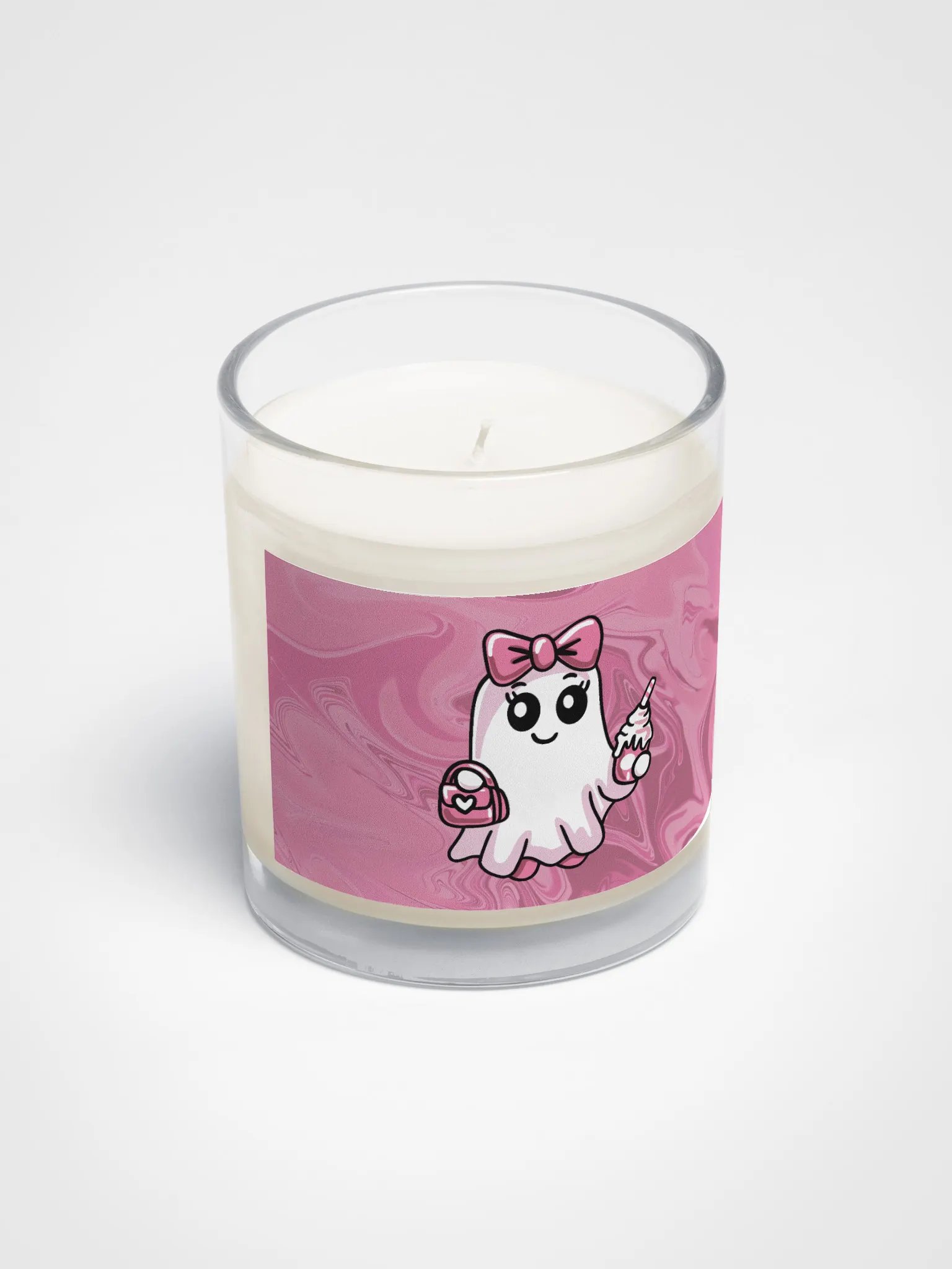 Cute Ghost Soy Wax Glass Jar Candle product image (2)