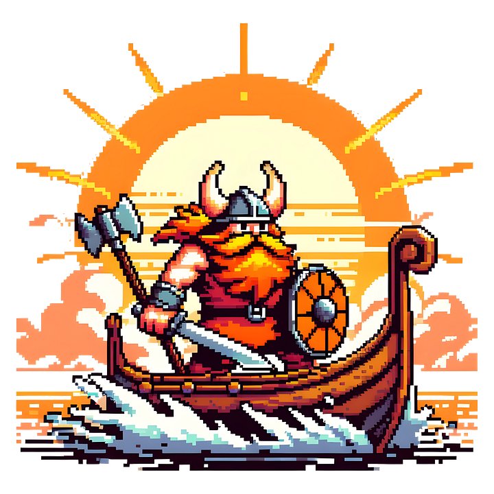 8 Bit Viking Pixel Art product image (2)