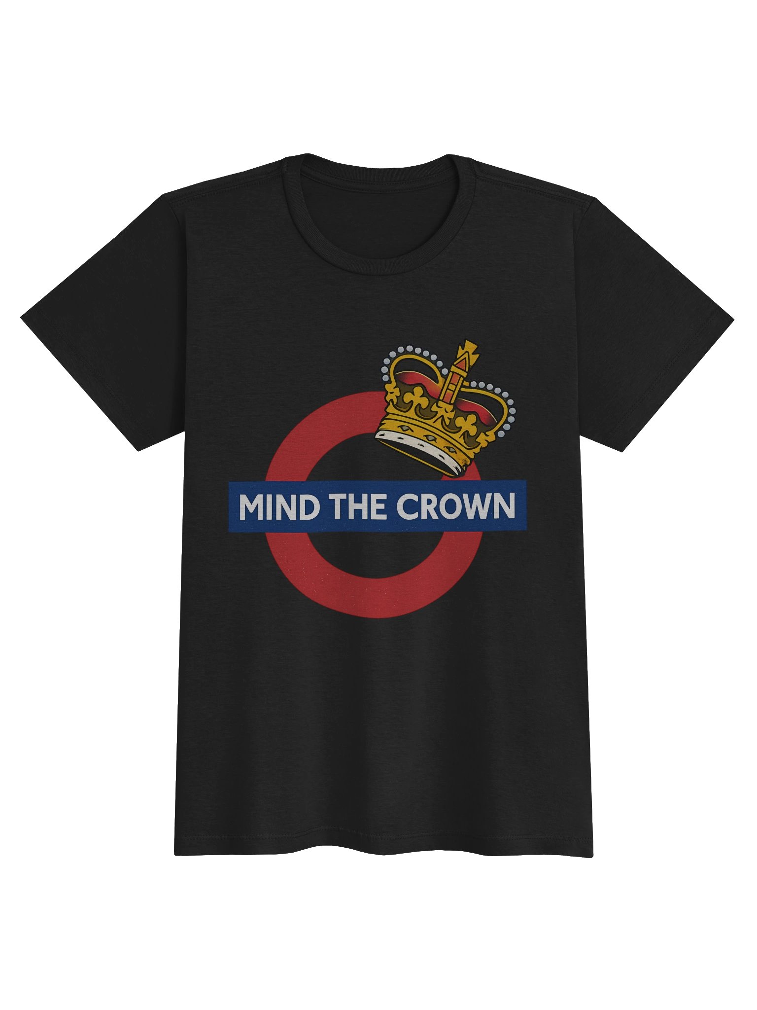 England "Mind The Crown" Women’s T-Shirt | London Underground Inspired Graphic Tee – British Heritage Streetwear product image (2)