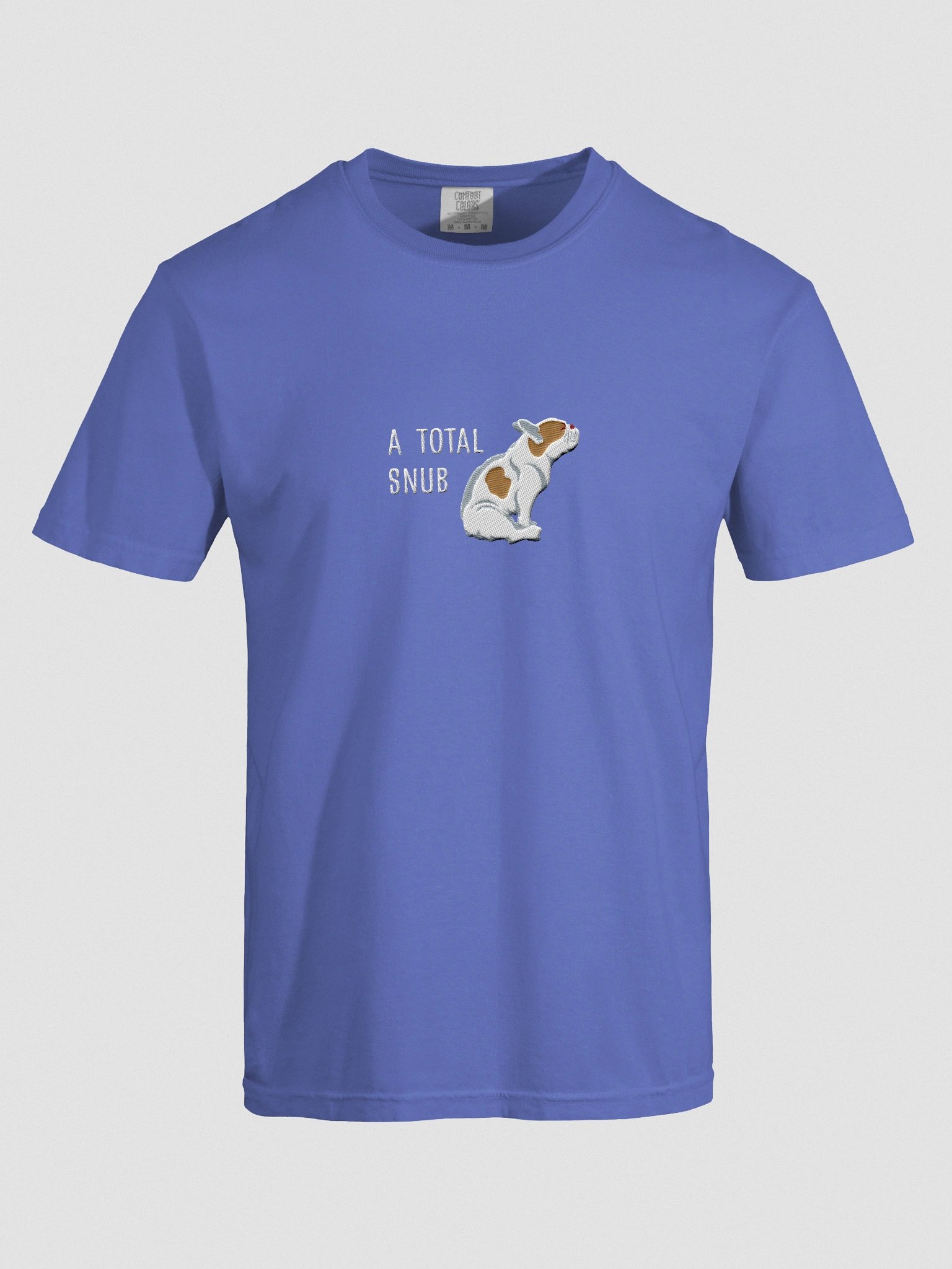 A Total Snub T-Shirt(Embroidered) of a French Bulldog(Pied Brown) product image (10)