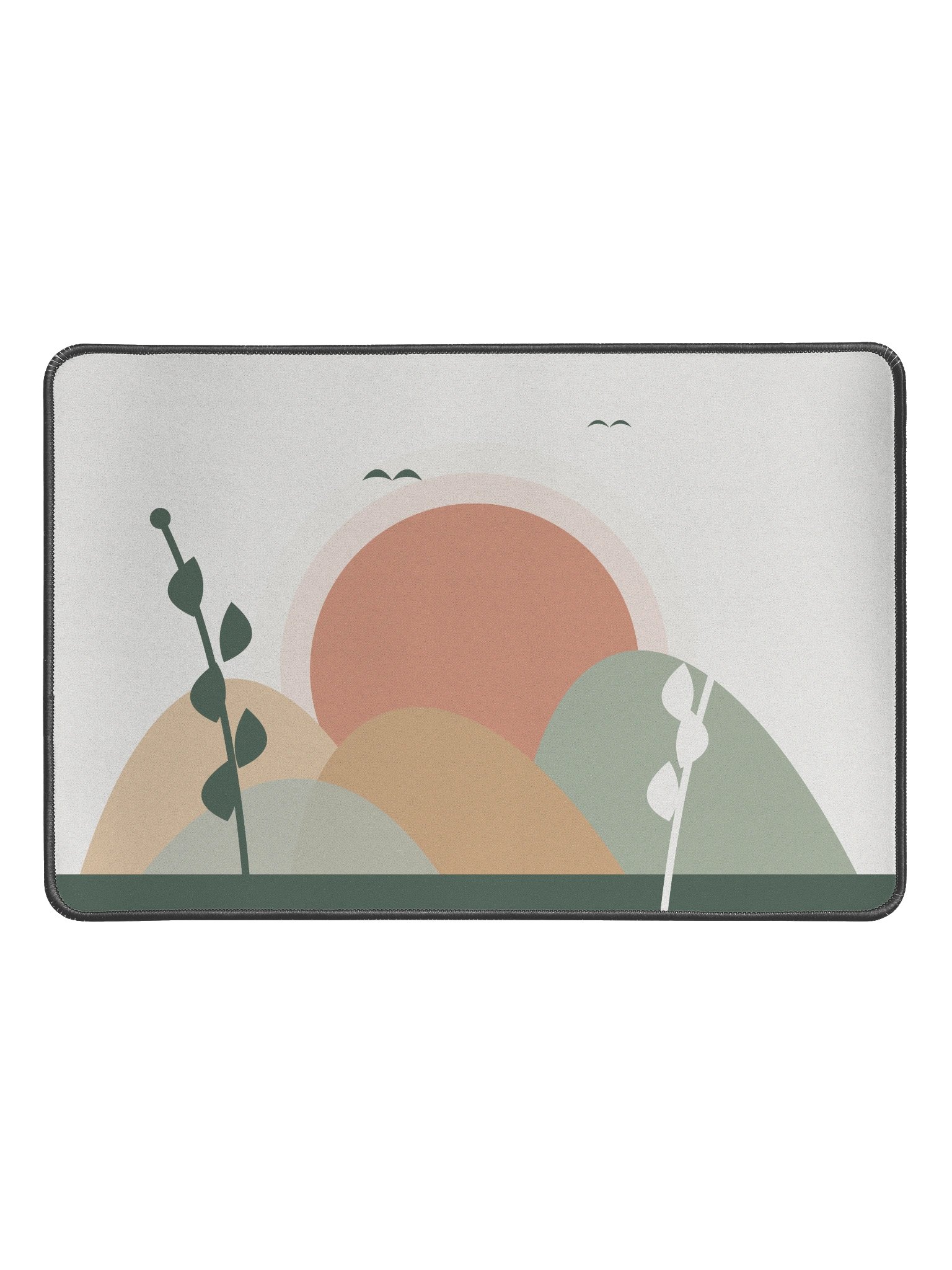 Small Boho Botanical Desk Mat | 12" x 18" Compact Mouse Pad product image (1)