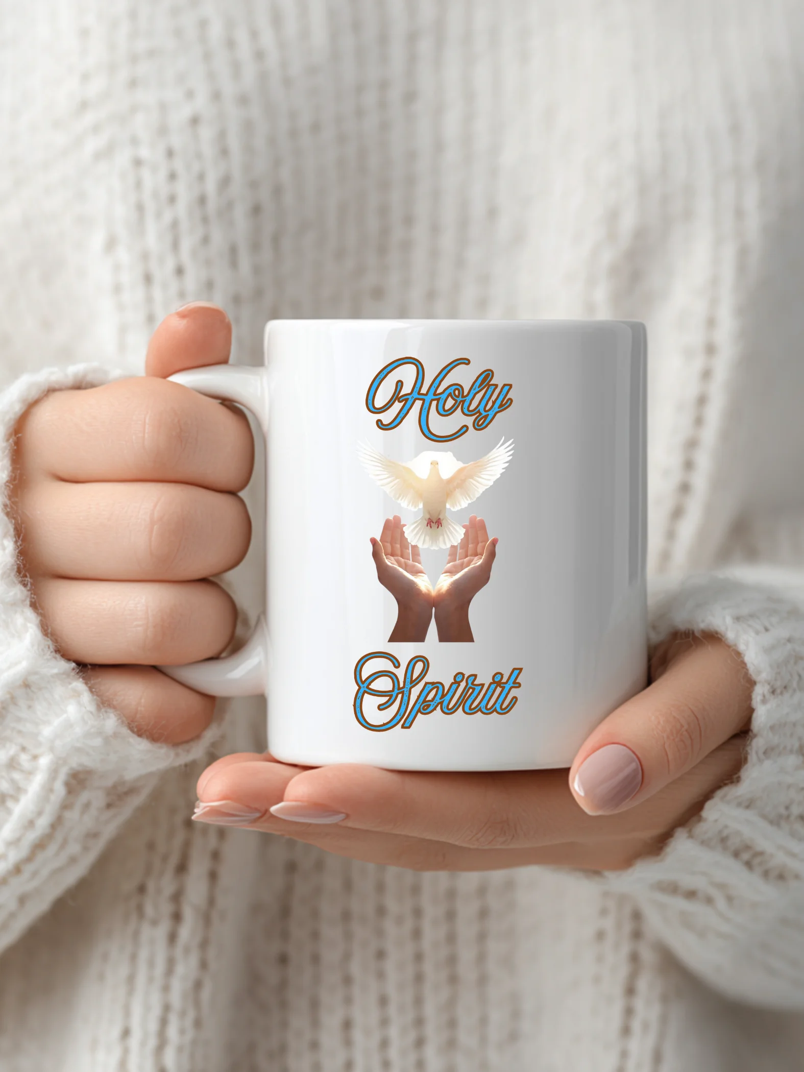 Holy Spirit Dove Christian Coffee Mug – Inspirational Faith Gift – Pentecost Prayer Cup – Religious Drinkware – Kingdom Life Co. product image (1)