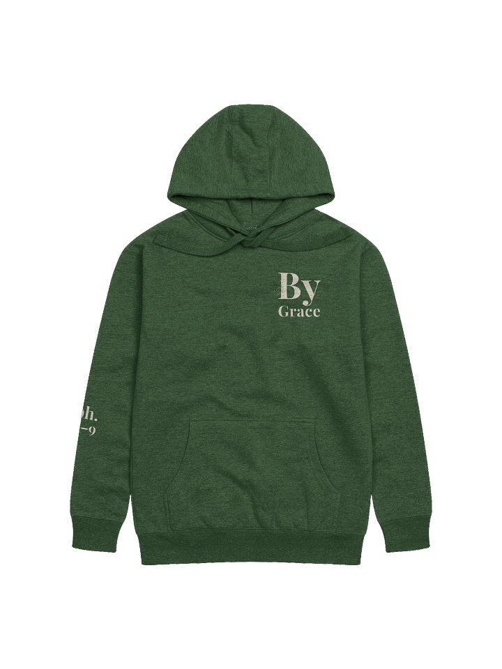 By Grace Hoodie – Ephesians 2:8‑9 (Dark) \| By Grace Capsule product image (1)
