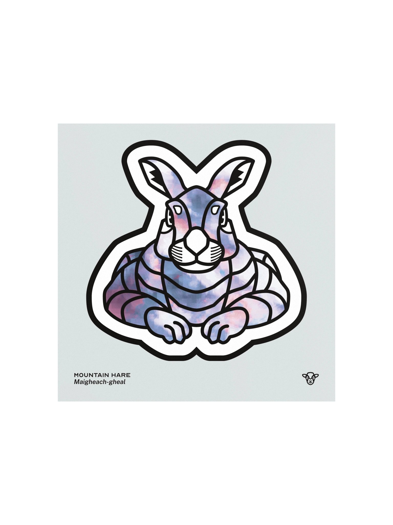 Mountain Hare Matte Square Print product image (1)