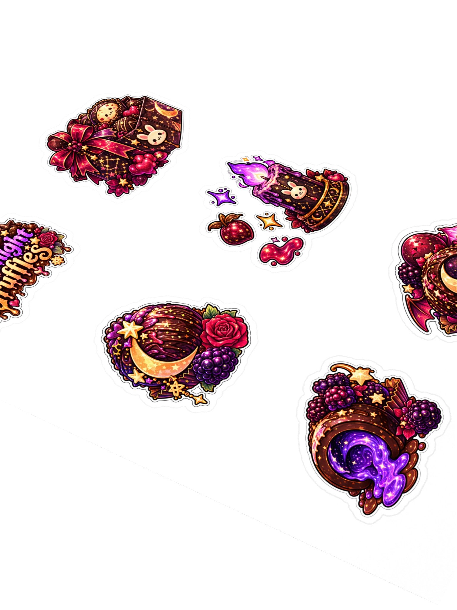 The AFK Cafe™ Midnight Truffles | 6-Piece Sticker Pack Vol. 3 product image (2)