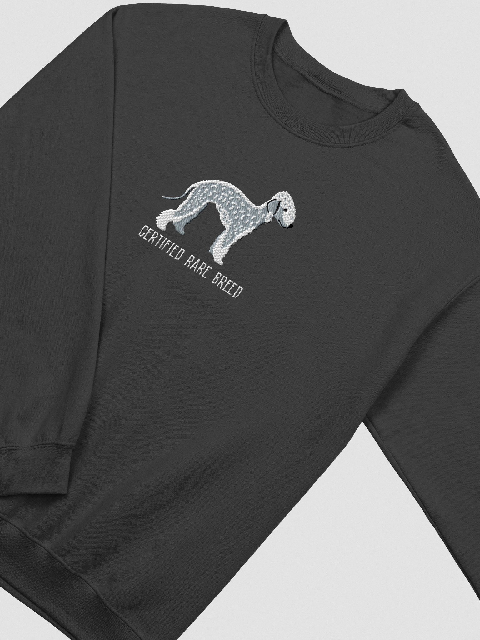 Certified Rare Breed Sweatshirt (Embroidered) of a Bedlington Terrier(Blue) product image (6)