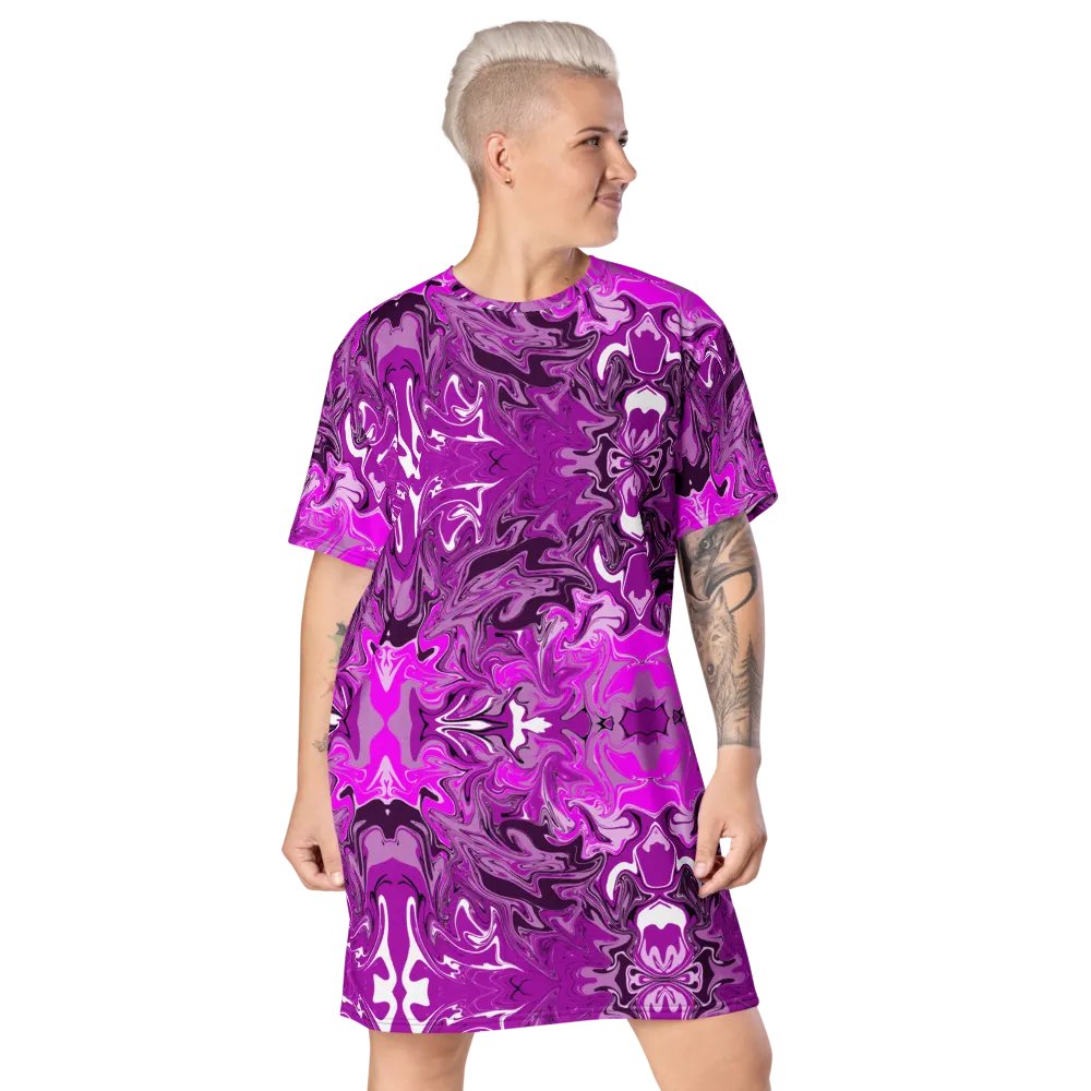 Pink Swirl T-Shirt Dress product image (7)