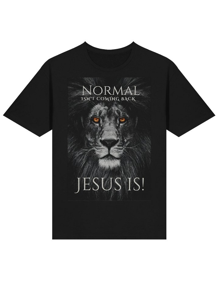 Normal Isn't Coming Back, Jesus Is Lion EDITION Men's Tee - Front & Back product image (1)