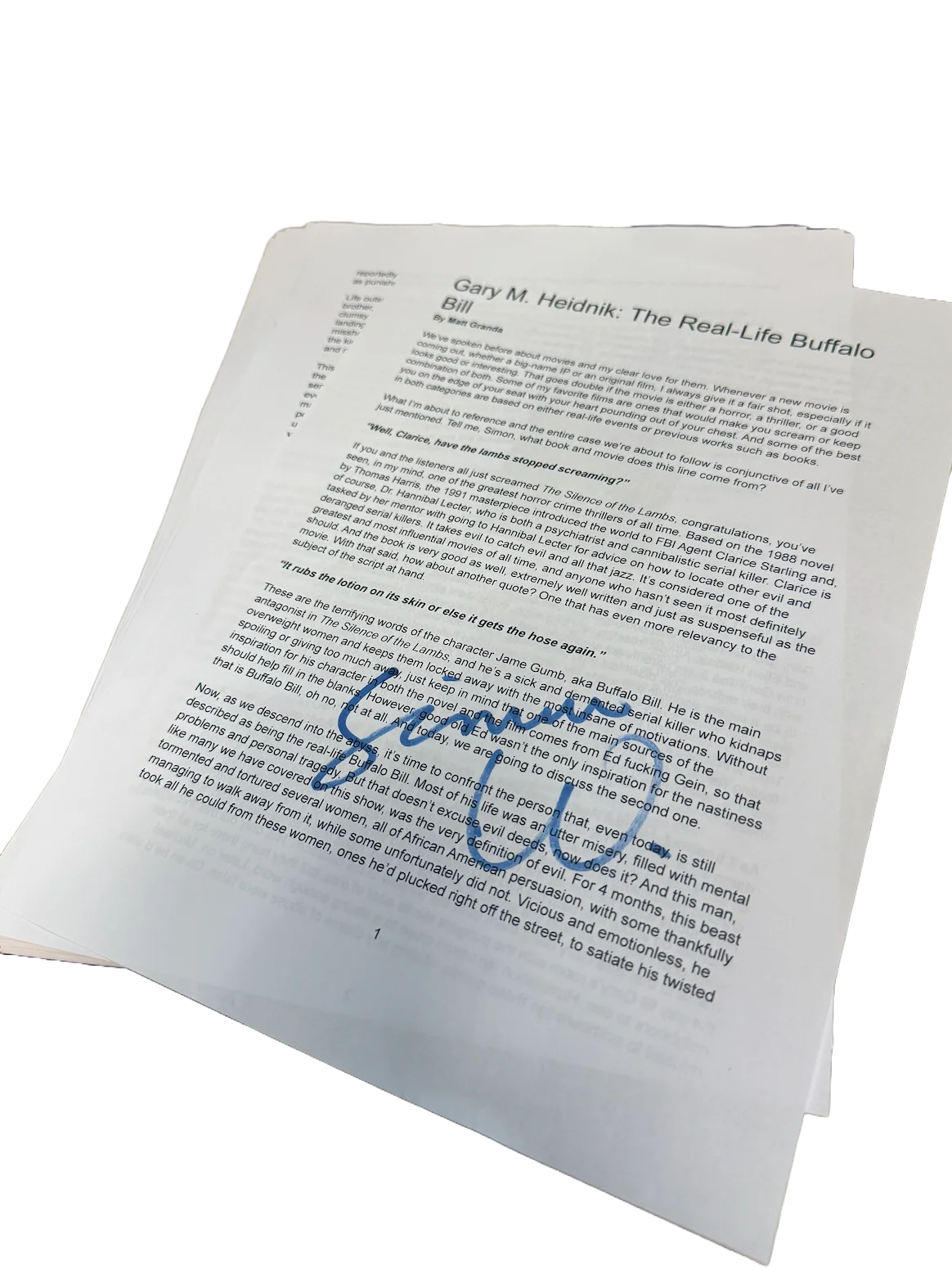 Official Signed Script – Used on Decoding the Unknown product image (3)