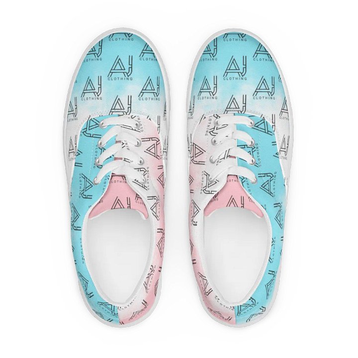 Women's Blue Pink Lace up Shoes product image (2)