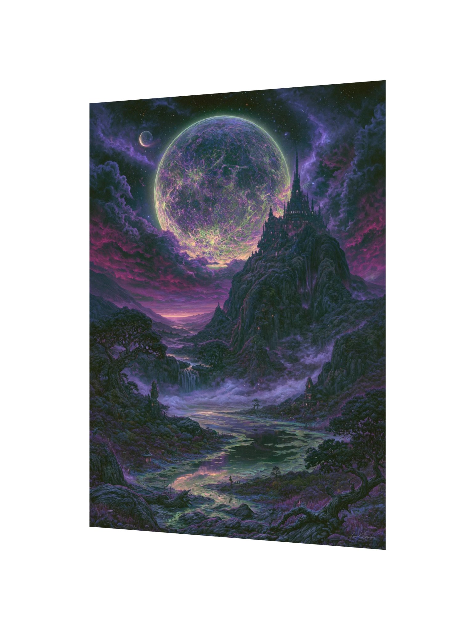 Celestial Citadel Art Print — Violet Planet over the Citadel product image (6)