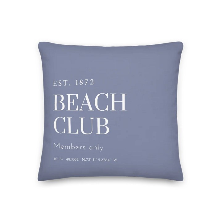Blue Beach Club Premium Pillow/Blauer Strand Club Premium Kissen product image (1)