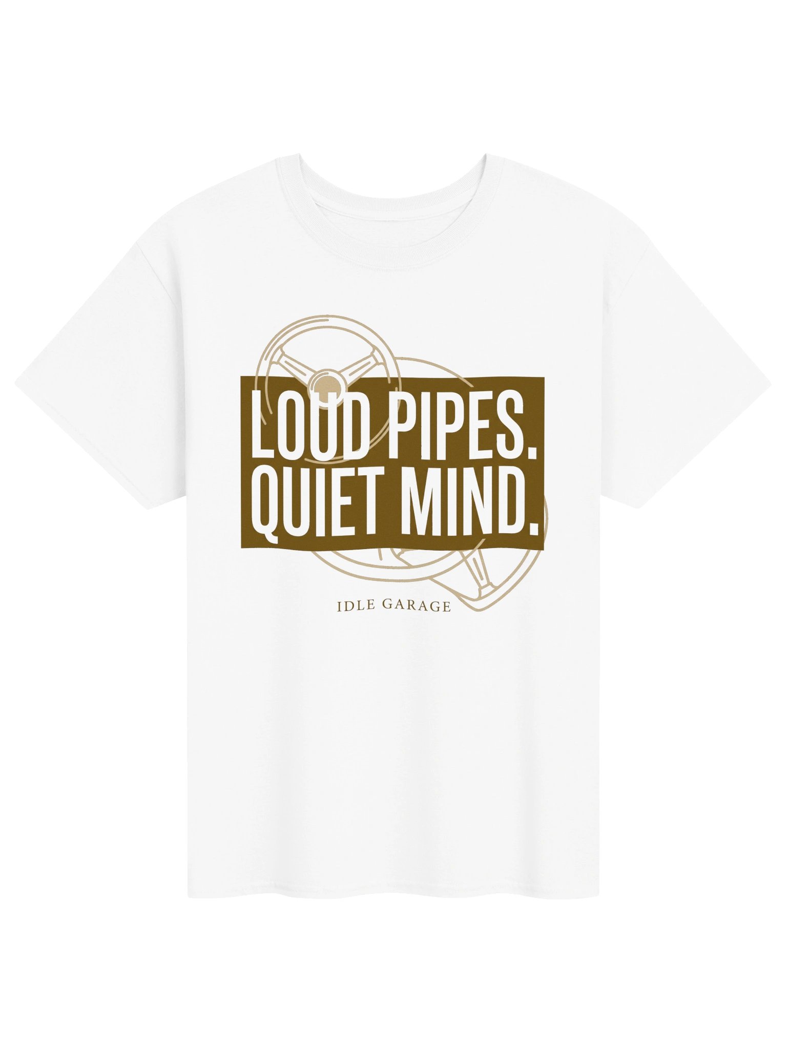 LOUD PIPES. QUIET MIND. Tee product image (1)