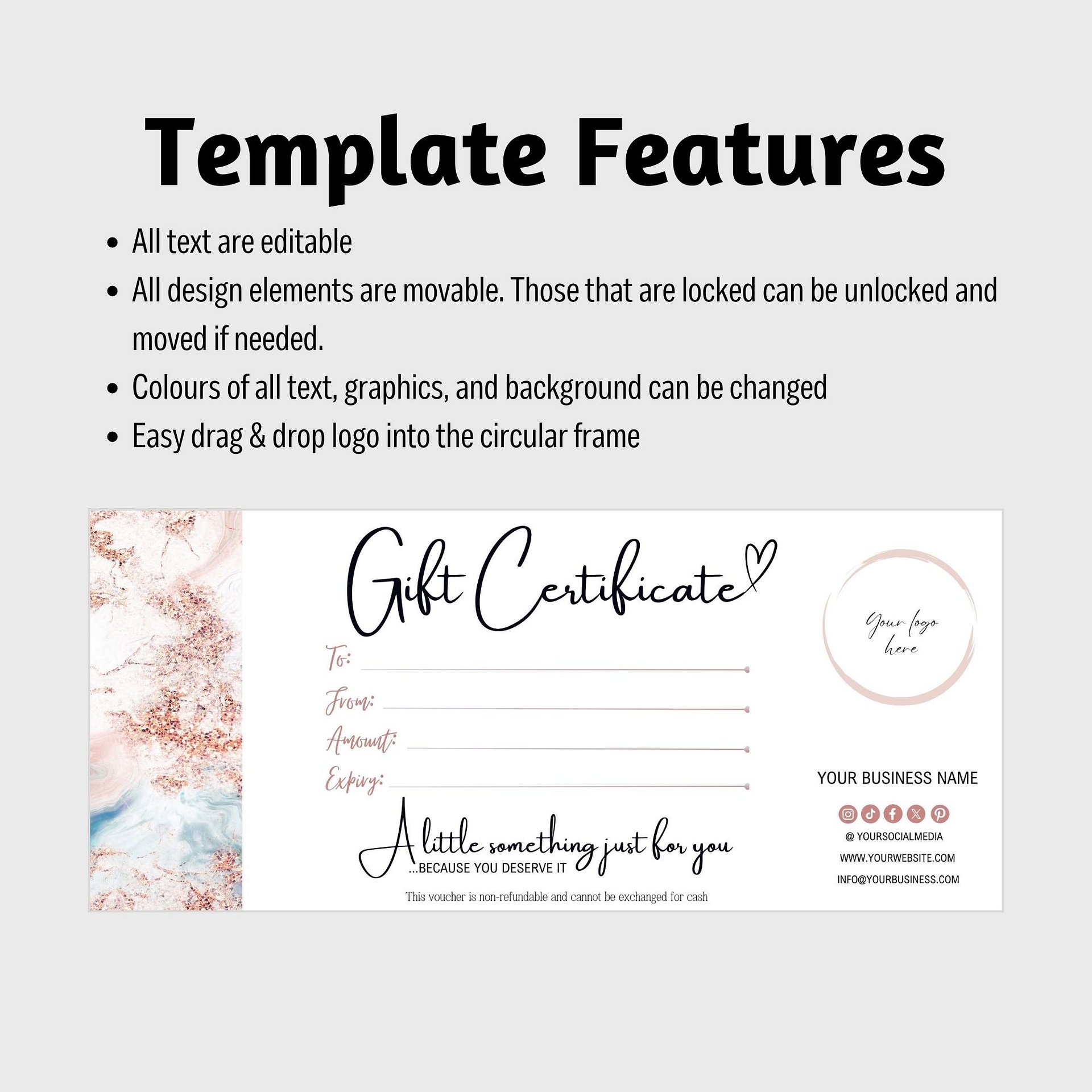 Roseanne - Gift Certificate Template product image (7)