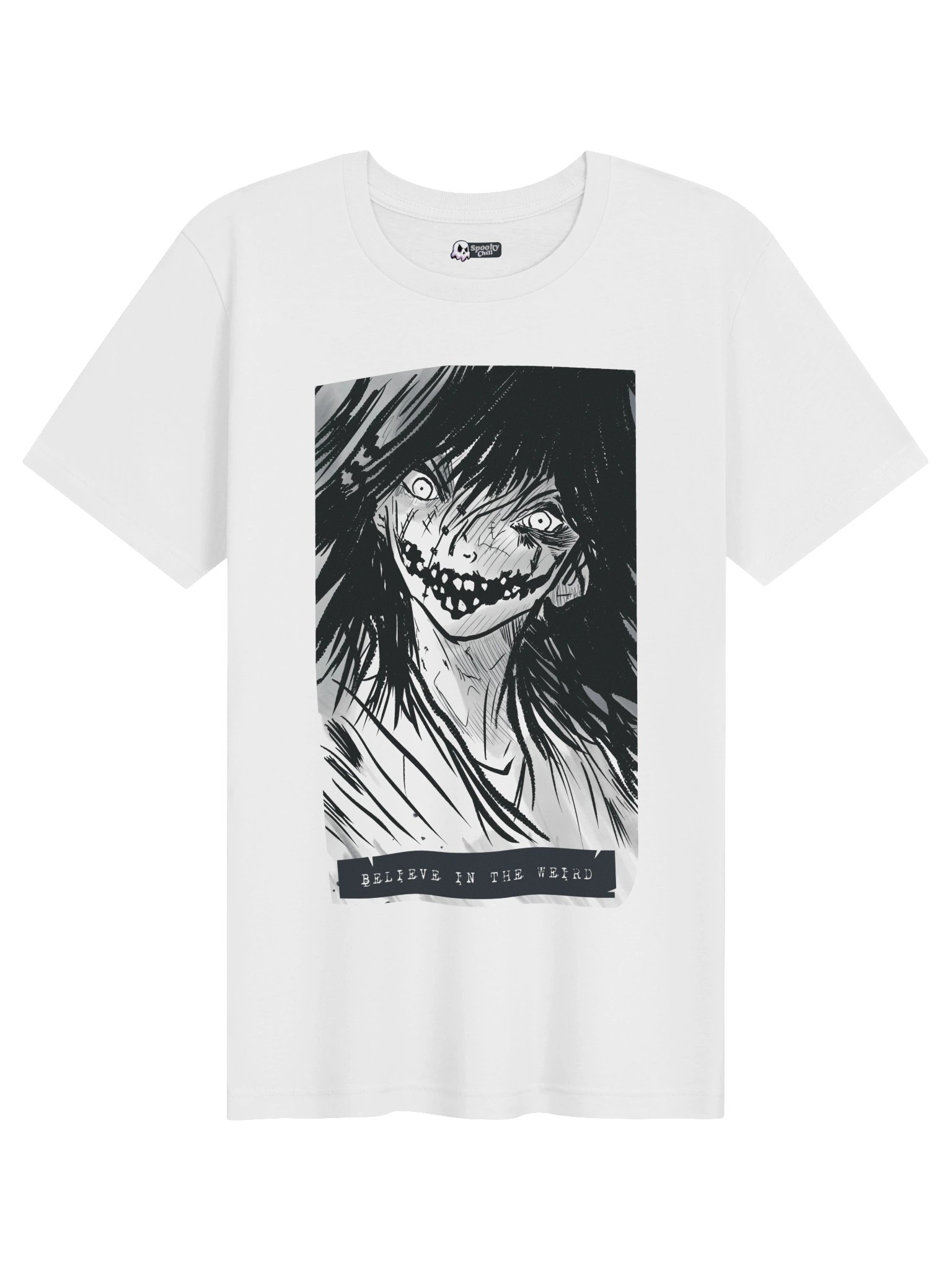 Believe in the Weird — Grinning Horror Tee product image (1)