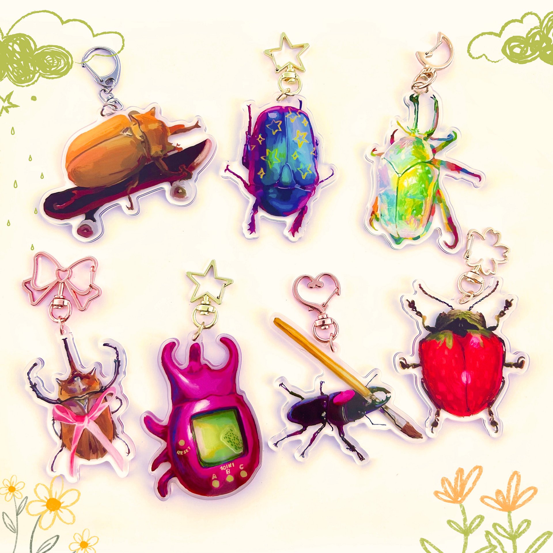Opal Beetle Keychain product image (3)