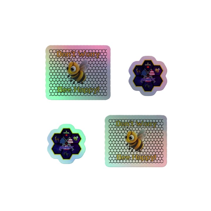 Bee Happy Holographic Sticker product image (2)