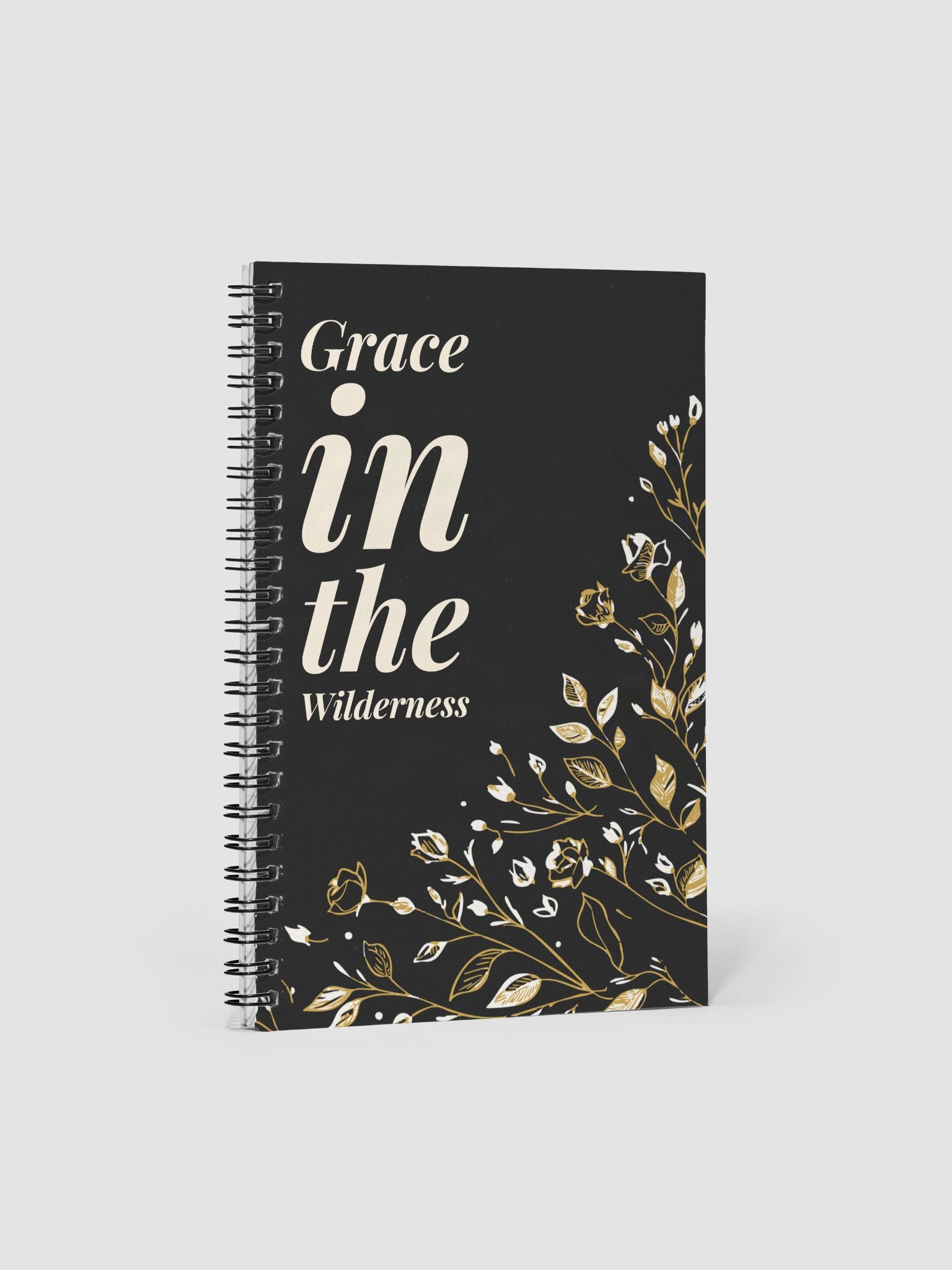 Grace in the Wilderness Spiral Notebook – Isaiah 30:18 (Deep Contrast) \| By Grace Capsule product image (1)