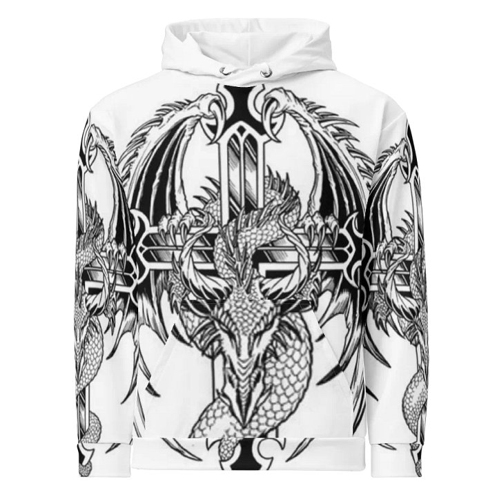 Dragon Cross Monochrome Hoodie product image (1)