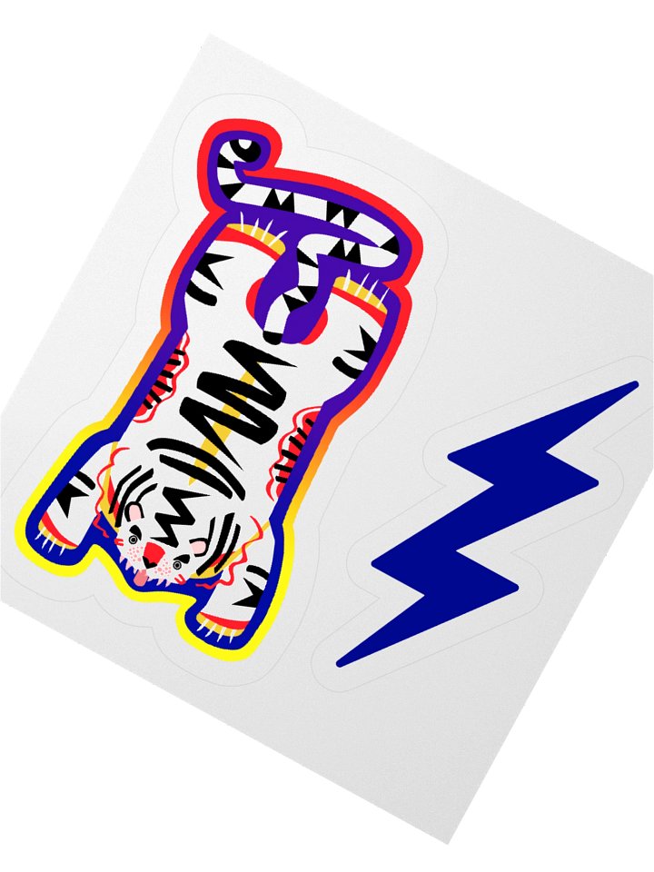 Rainbow Tiger Sticker product image (2)