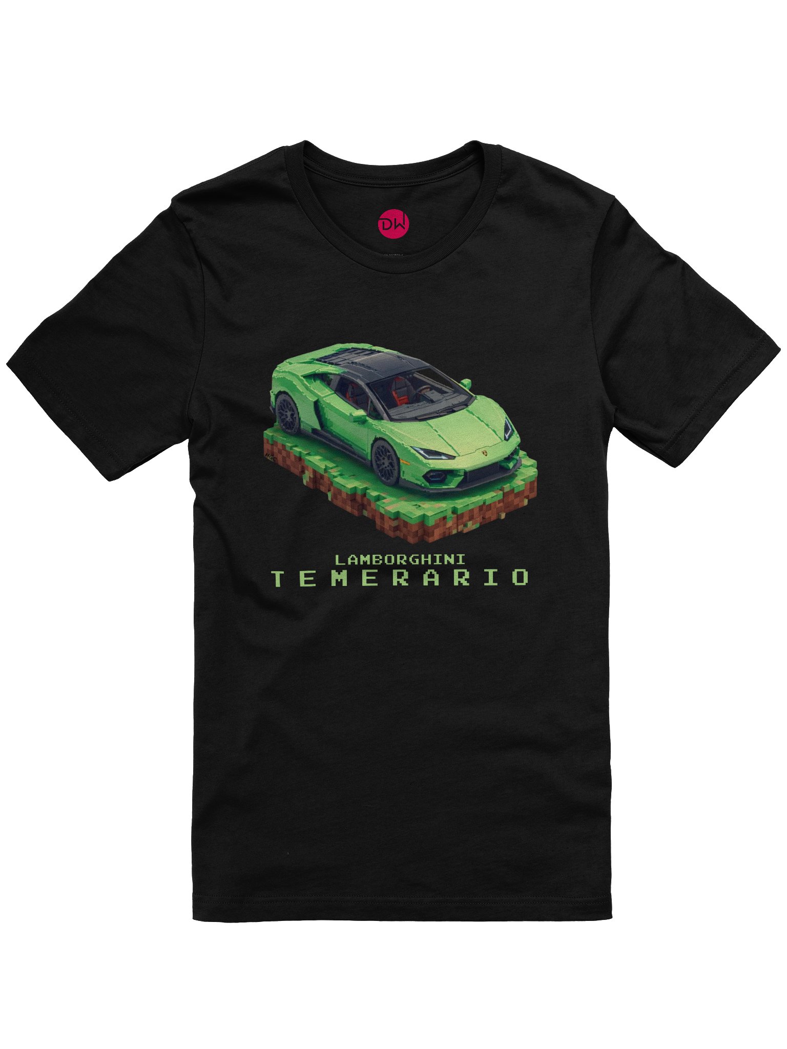 Green Lamborghini Temerario Shirt (Pixel, Retro, Minecraft) product image (2)