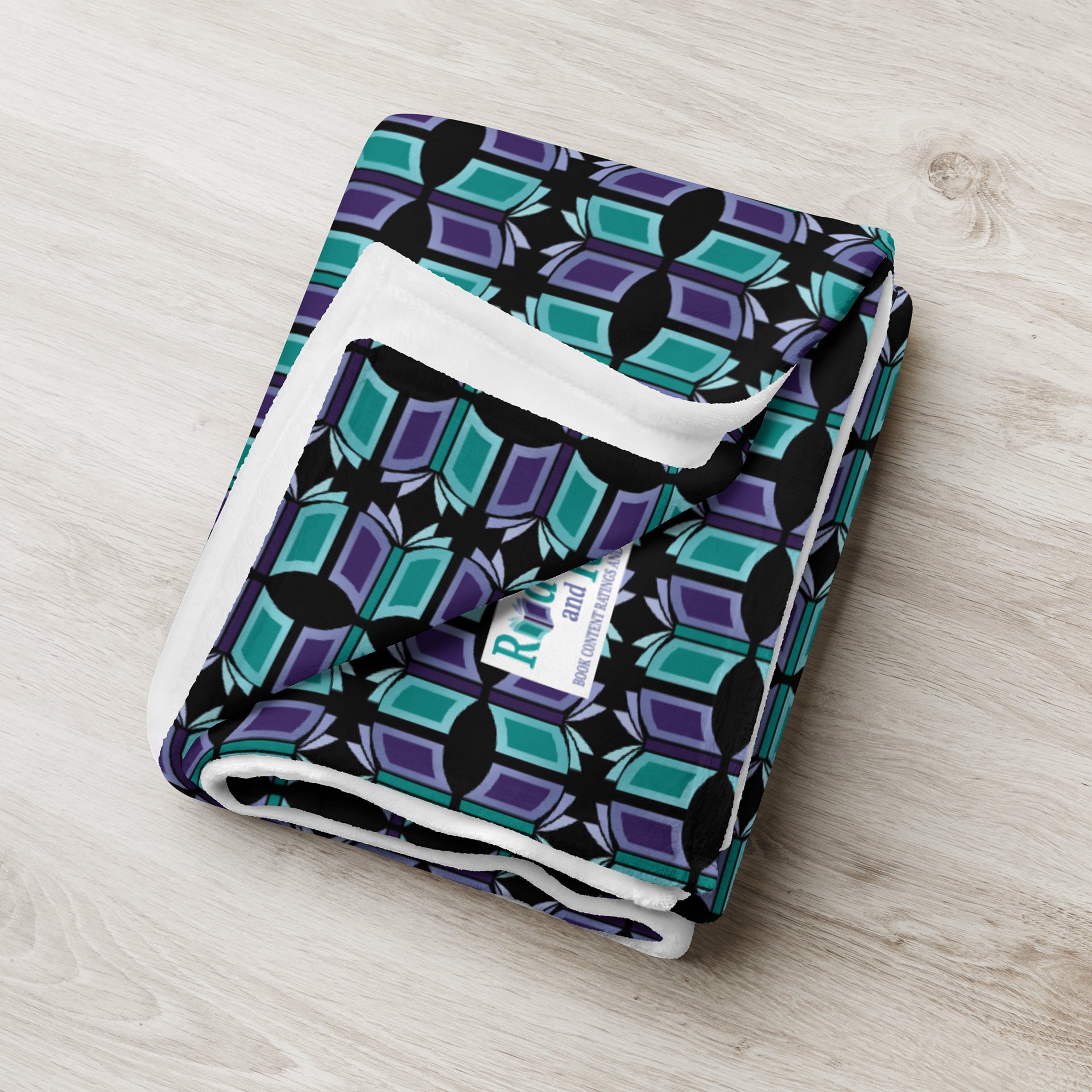 Bookish Blanket (Black Background) product image (3)