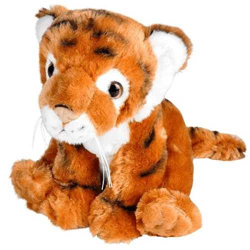 Cute 8" Tiger Plush - Soft Stuffed Anime Style Jungle Big Cat Toy product image (2)