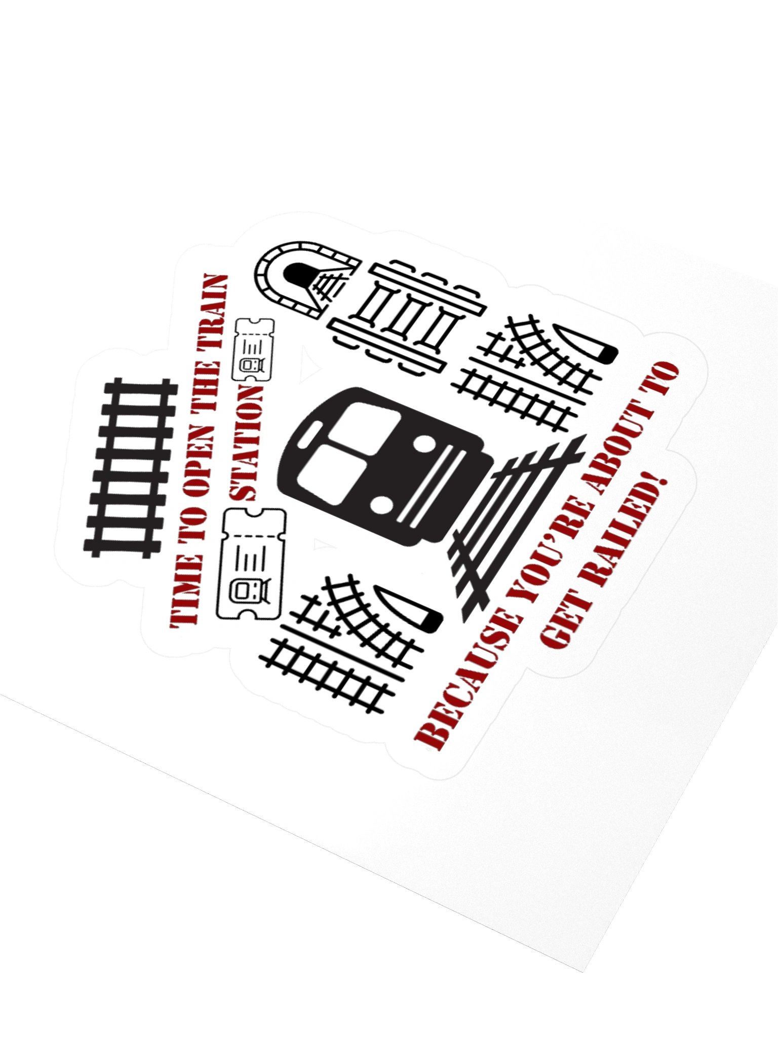 Time To Open The Train Station Kisscut Sticker product image (3)