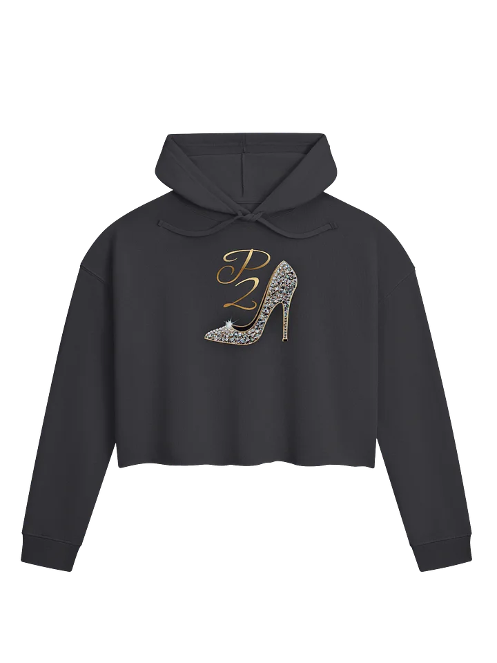 Poised Princess Jeweled Stiletto Crop Hoodie - Gold Monogram product image (5)