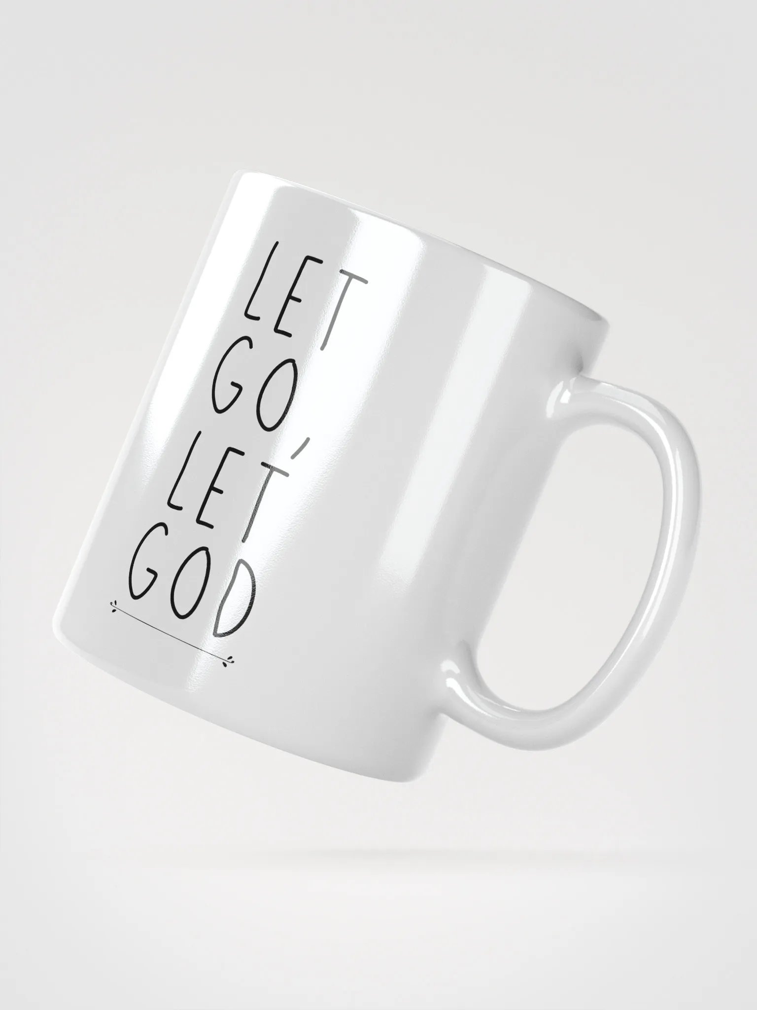 'Let Go, Let God' White Glossy Mug product image (4)