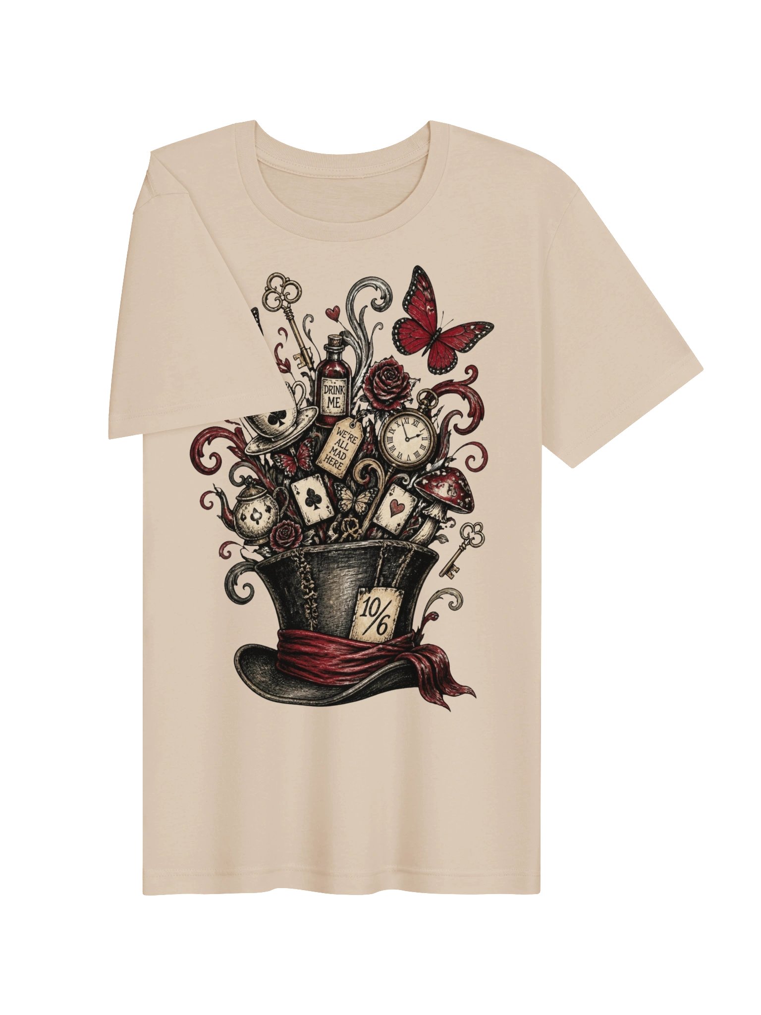 Wonderland Mad Hatter Shirt Vintage Collage Tee, Dark Alice Shirt product image (88)