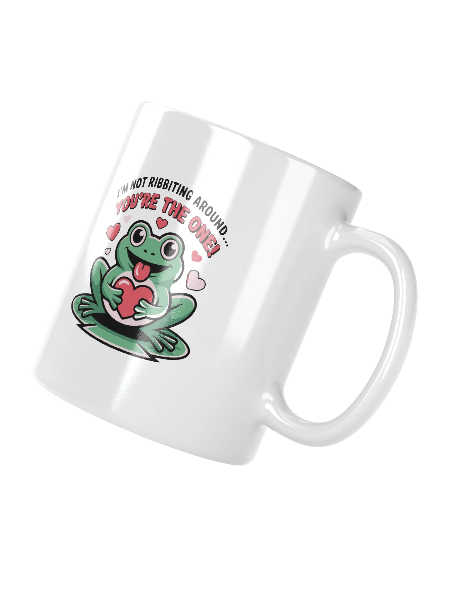 Frog Valentine's Day Gift | I'm Not Ribbing Around Mug | Funny Animal Pun Love Gift product image (3)