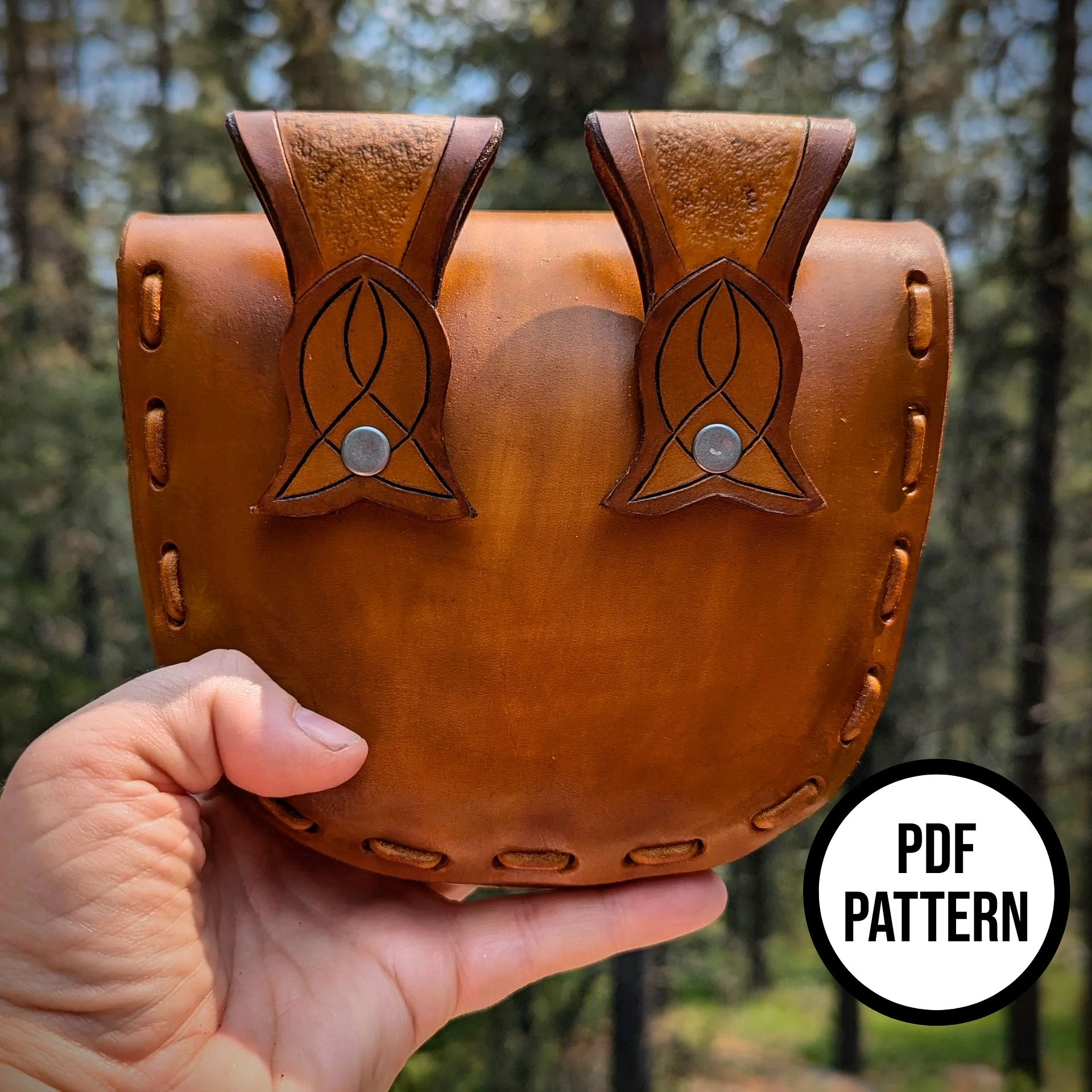 Leather Belt Pouch - PDF Pattern for Leatherwork product image (5)