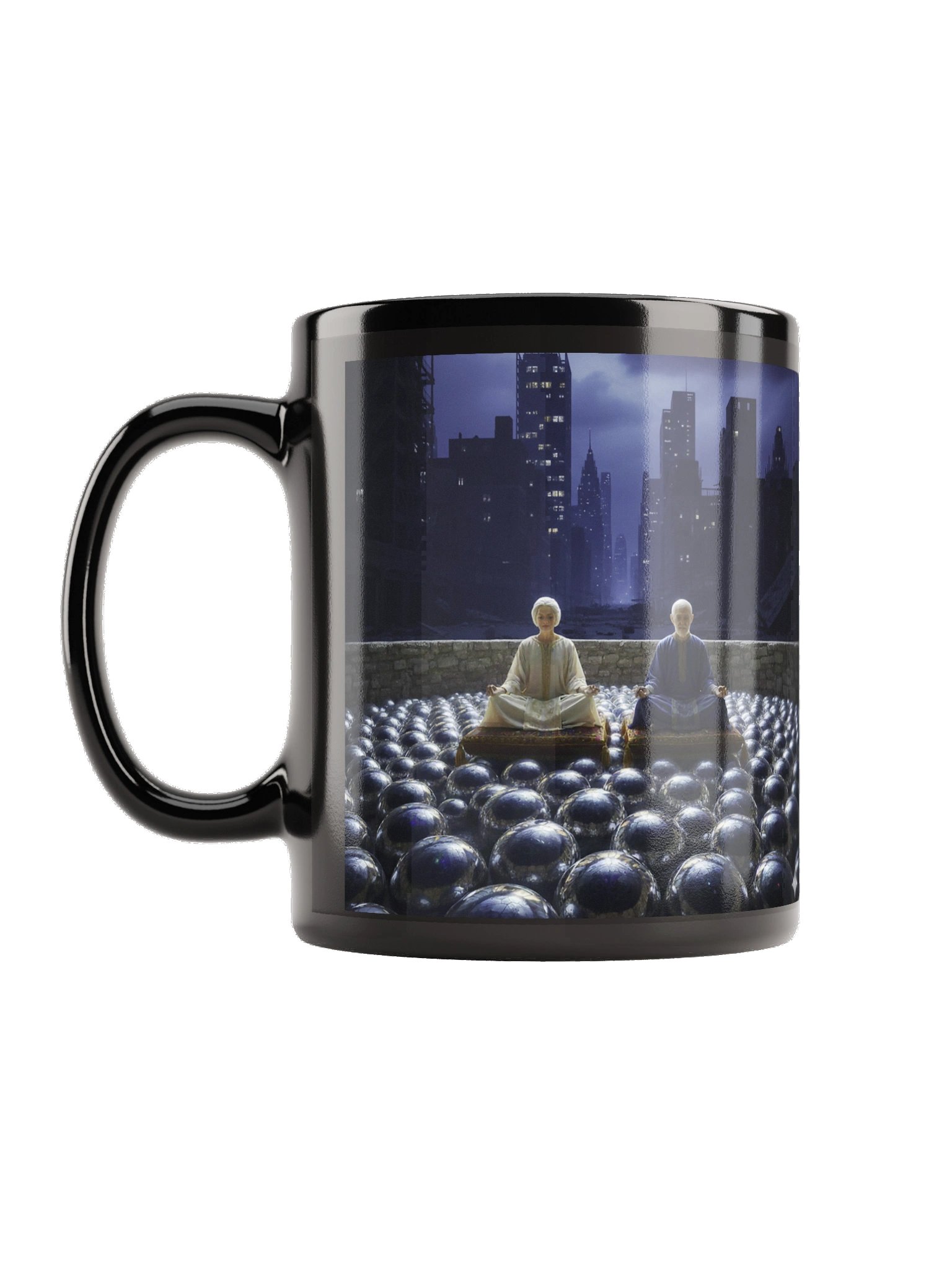 Dual Meditations Black Mug product image (2)