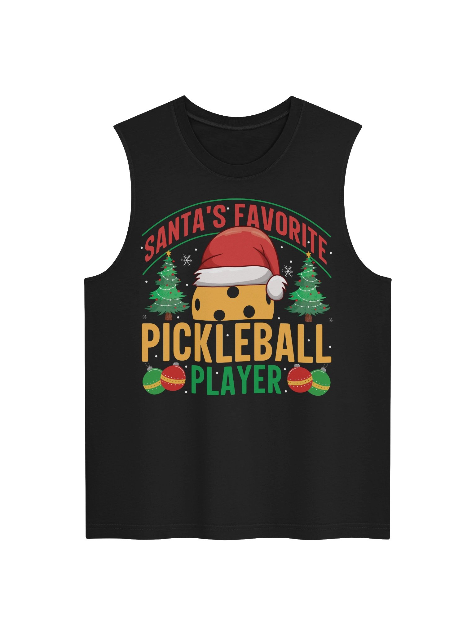 Santa's Favorite Pickleball Player Christmas Tank Top product image (1)