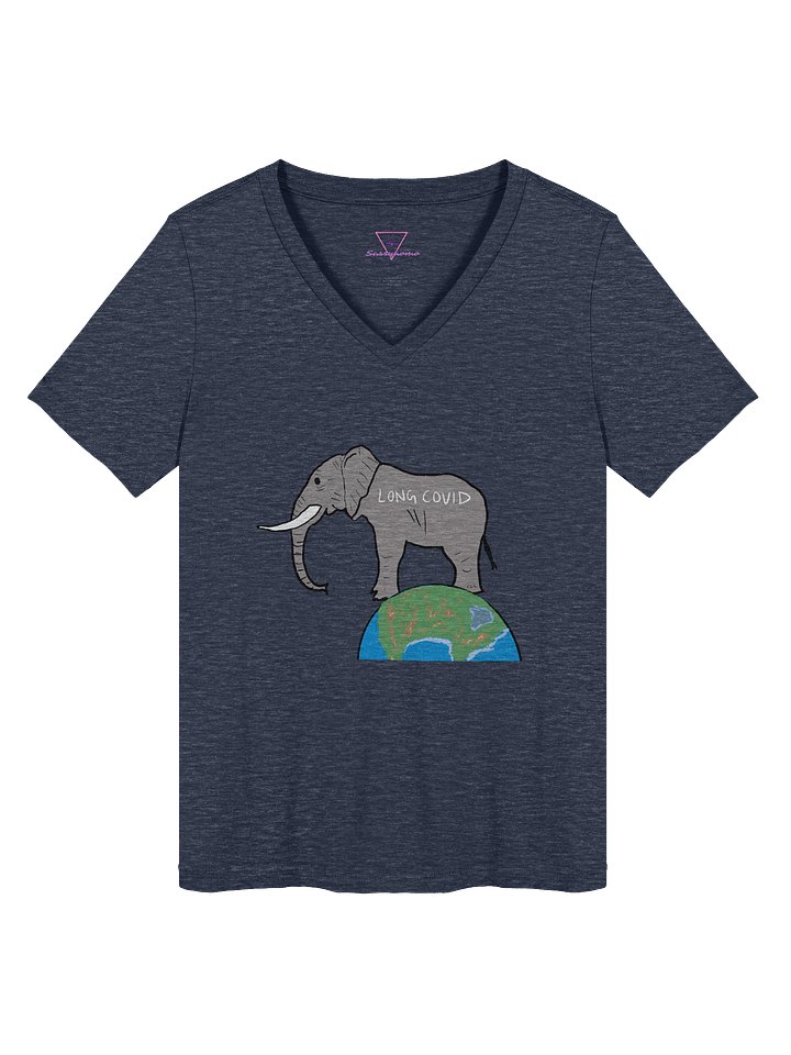 Elephant In The Room V-neck tee (Long Covid) product image (2)
