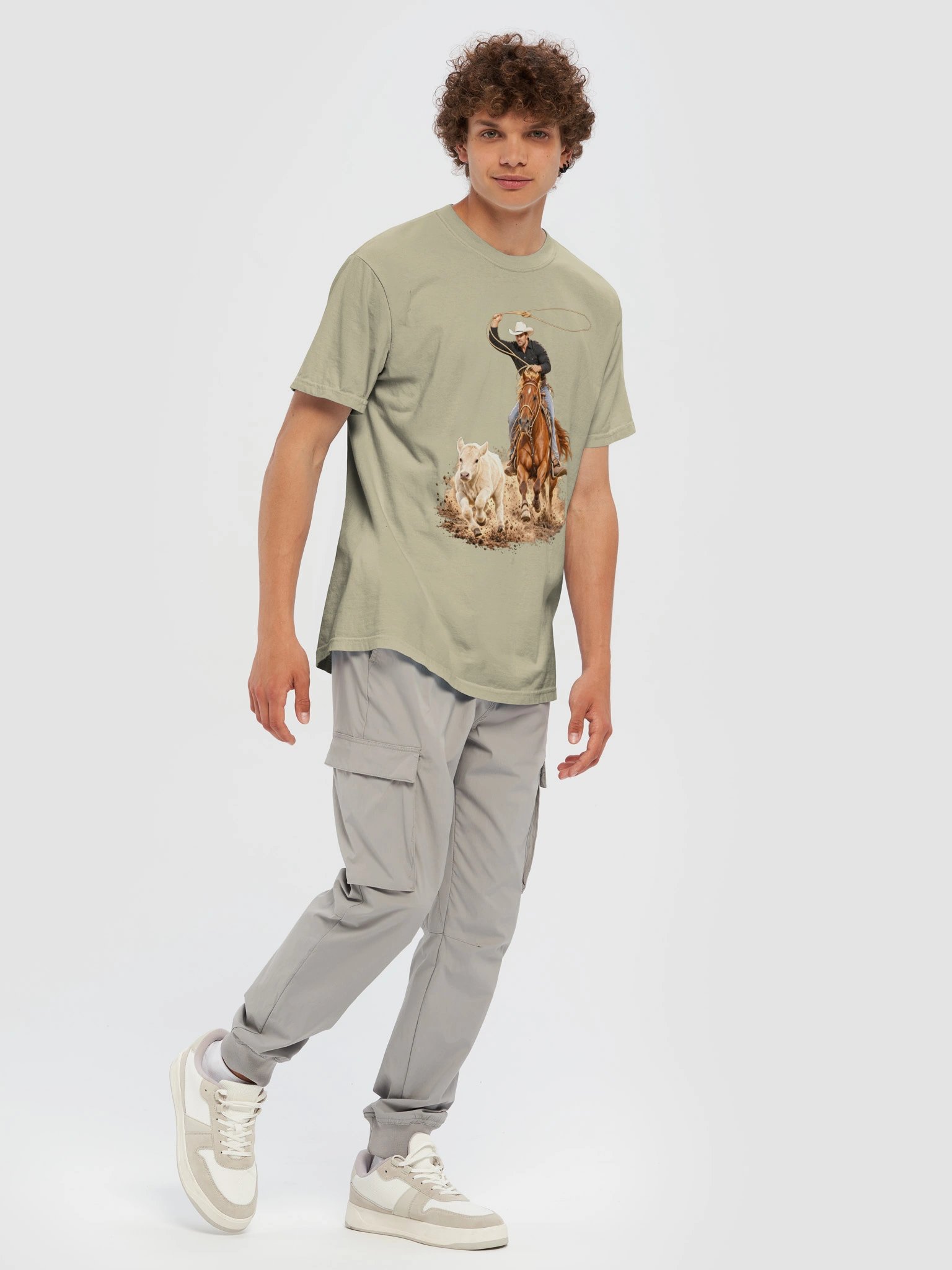 Tie-Down Roping Full Run Western T-Shirt | BROKEN RODEO™ product image (153)