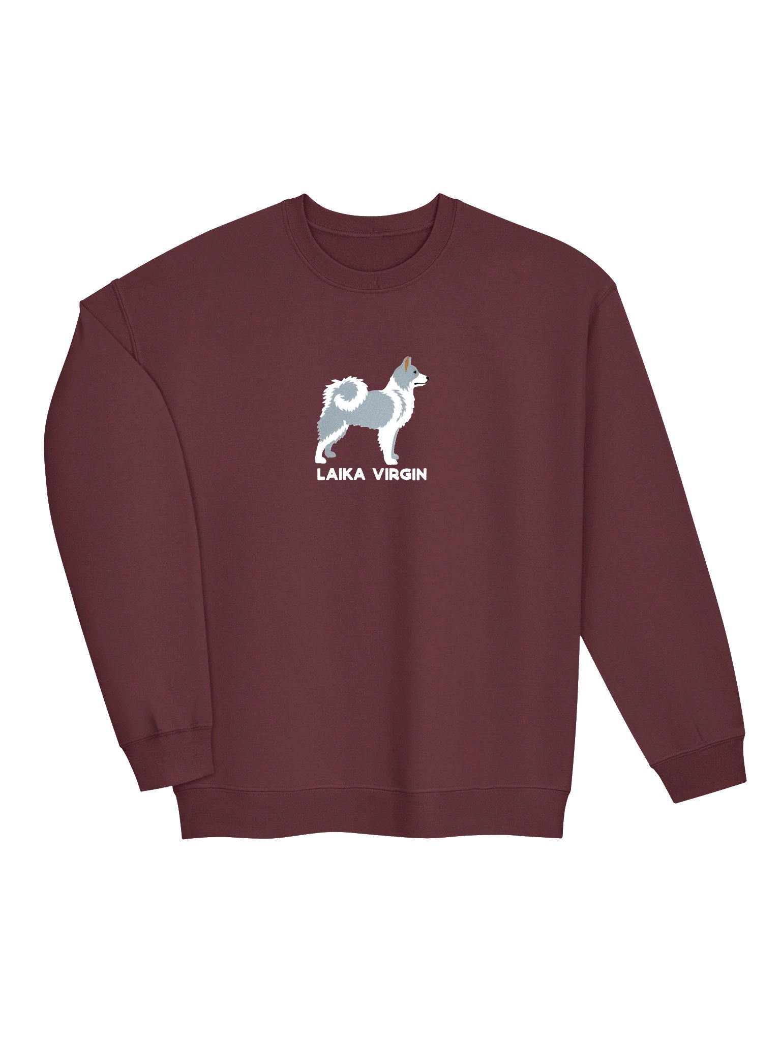Laika Virgin Sweatshirt (Embroidered) of a Yakutian Laika(Gray & White) product image (6)