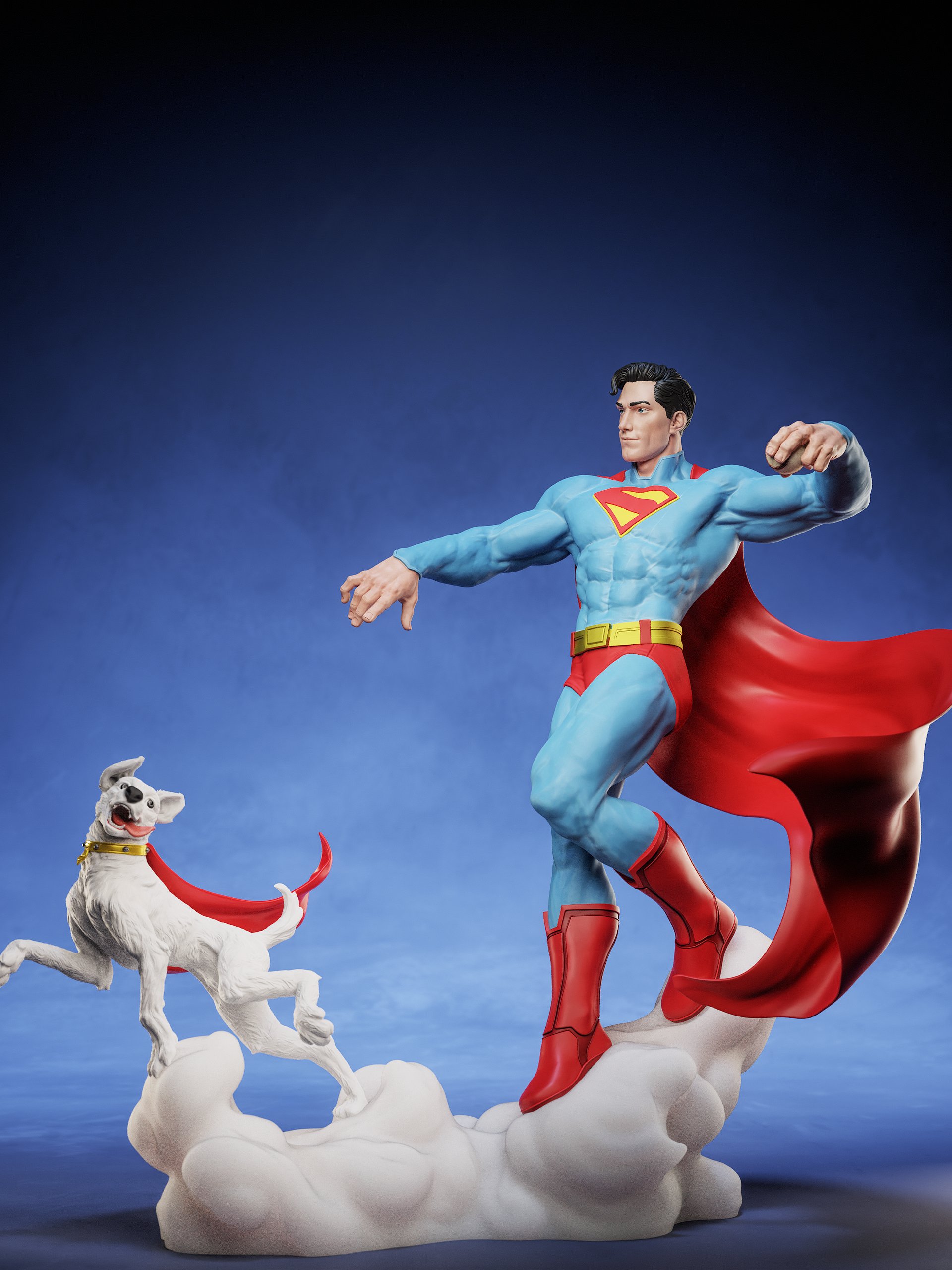 Superman And Krypto - STL product image (2)