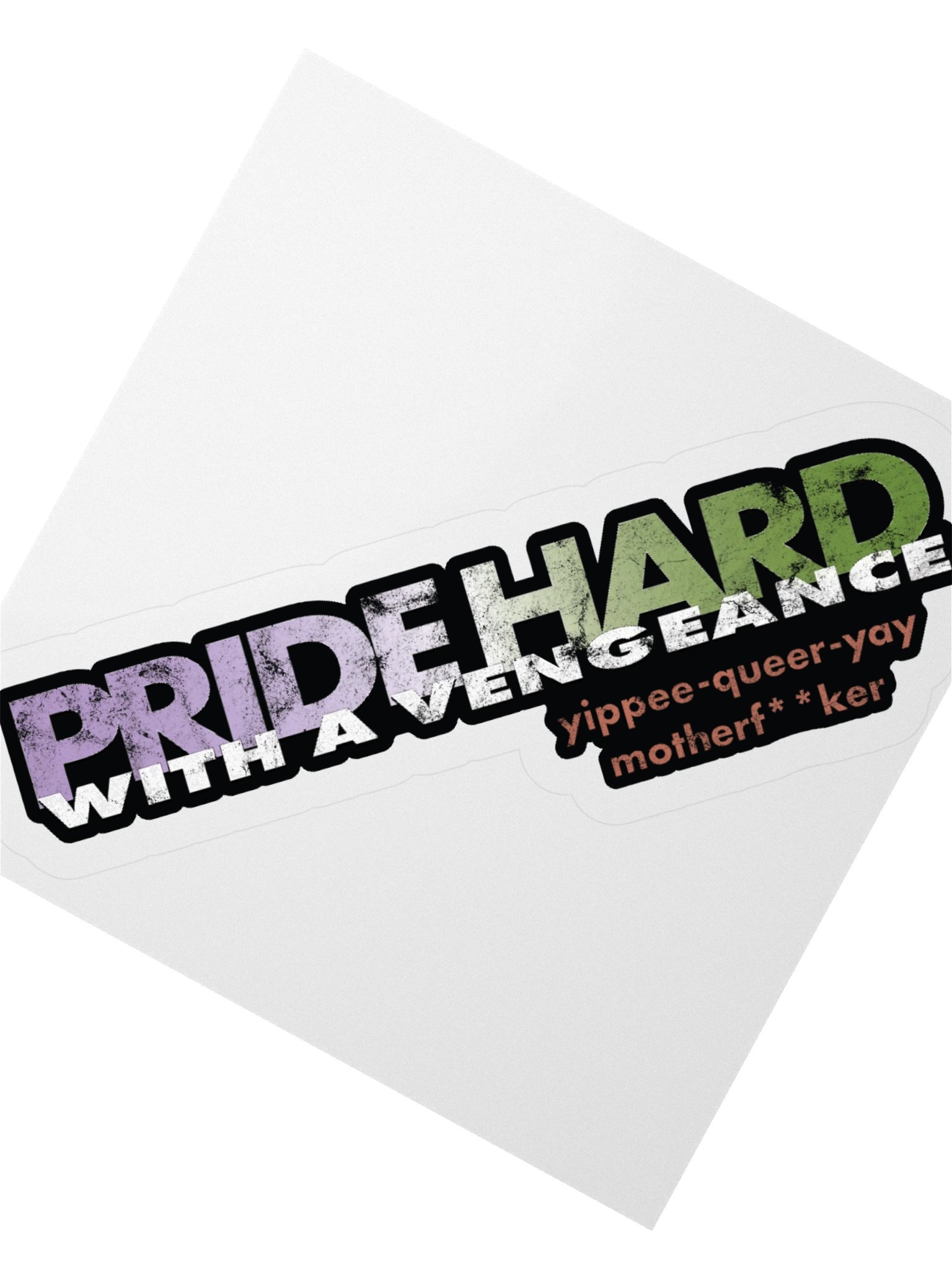 Genderqueer "Pride Hard" Sticker product image (2)