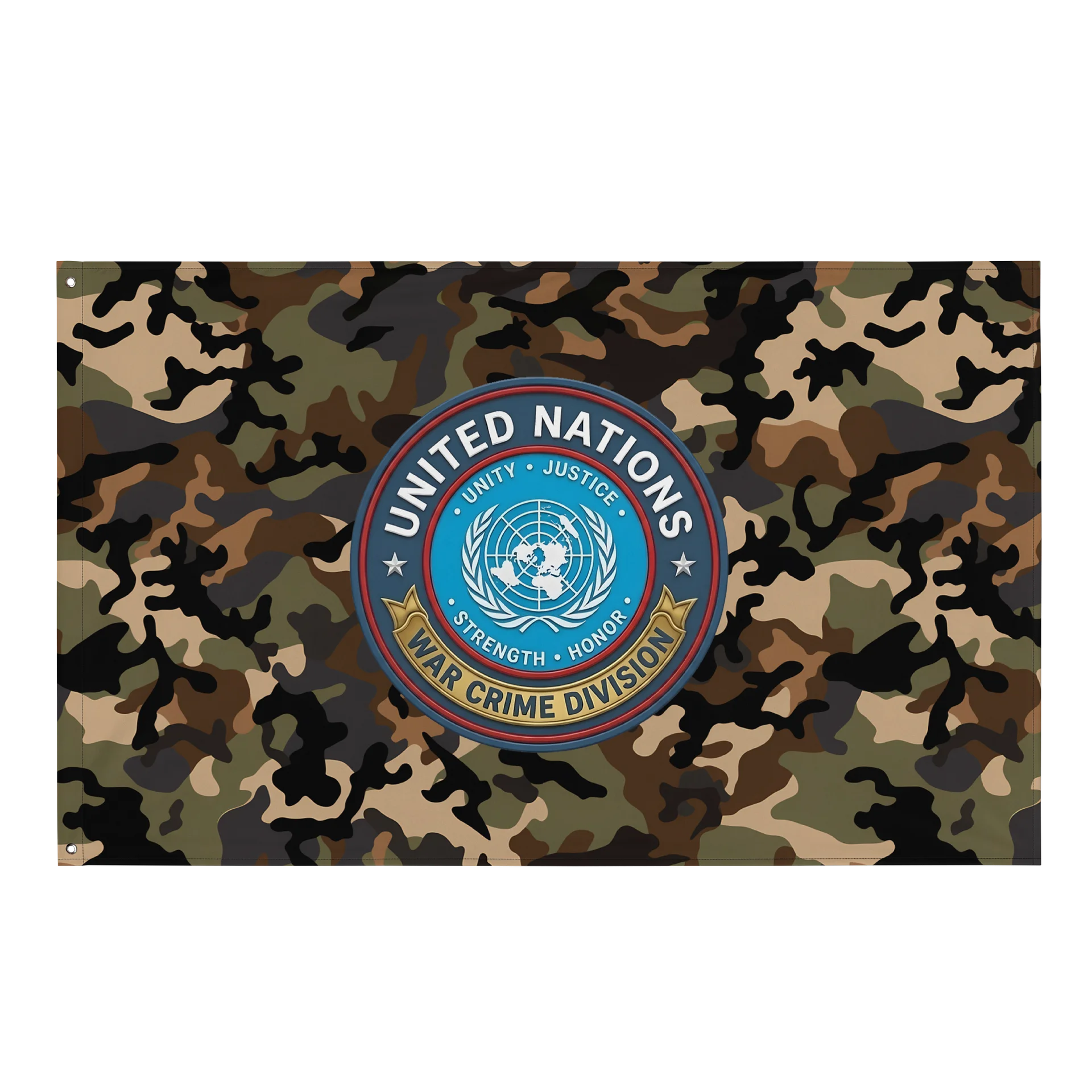 United Nations War Crime Division Flag - Woodland Camo product image (1)