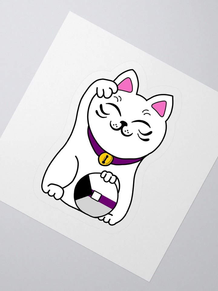 Maneki neko demisexual pride sticker product image (4)