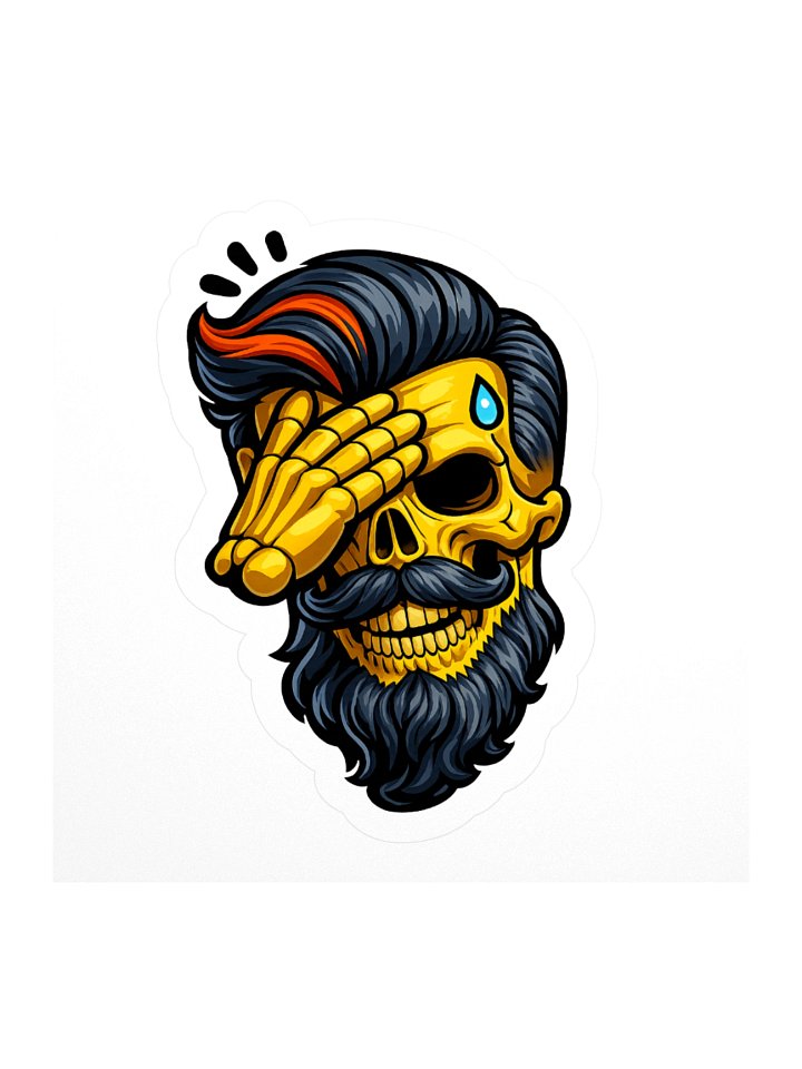 BeardedHostility Facepalm Emote Sticker product image (1)
