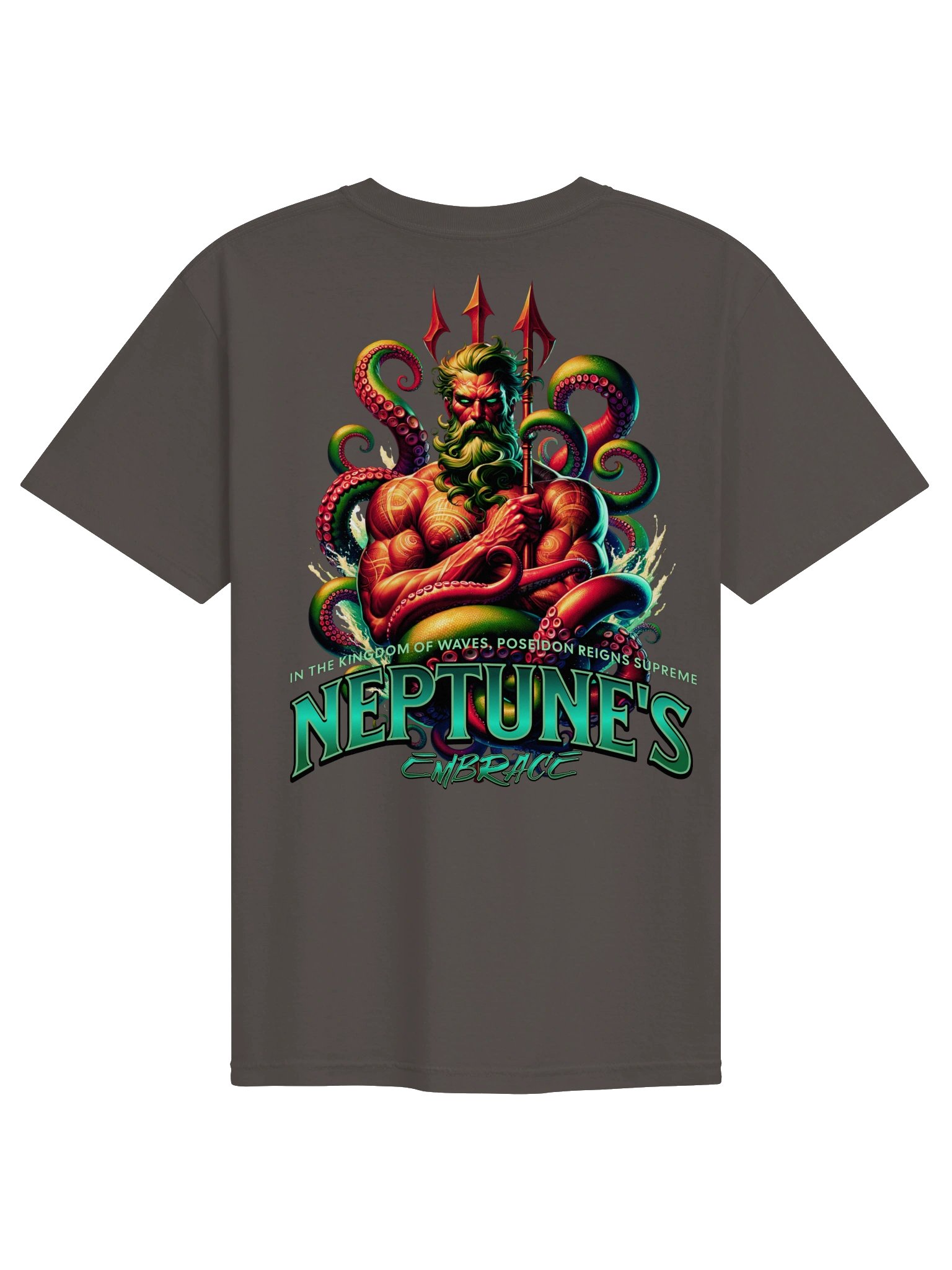 Neptune's Embrace Graphic Tee - Poseidon Greek Mythology Oversized Streetwear T-Shirt product image (21)