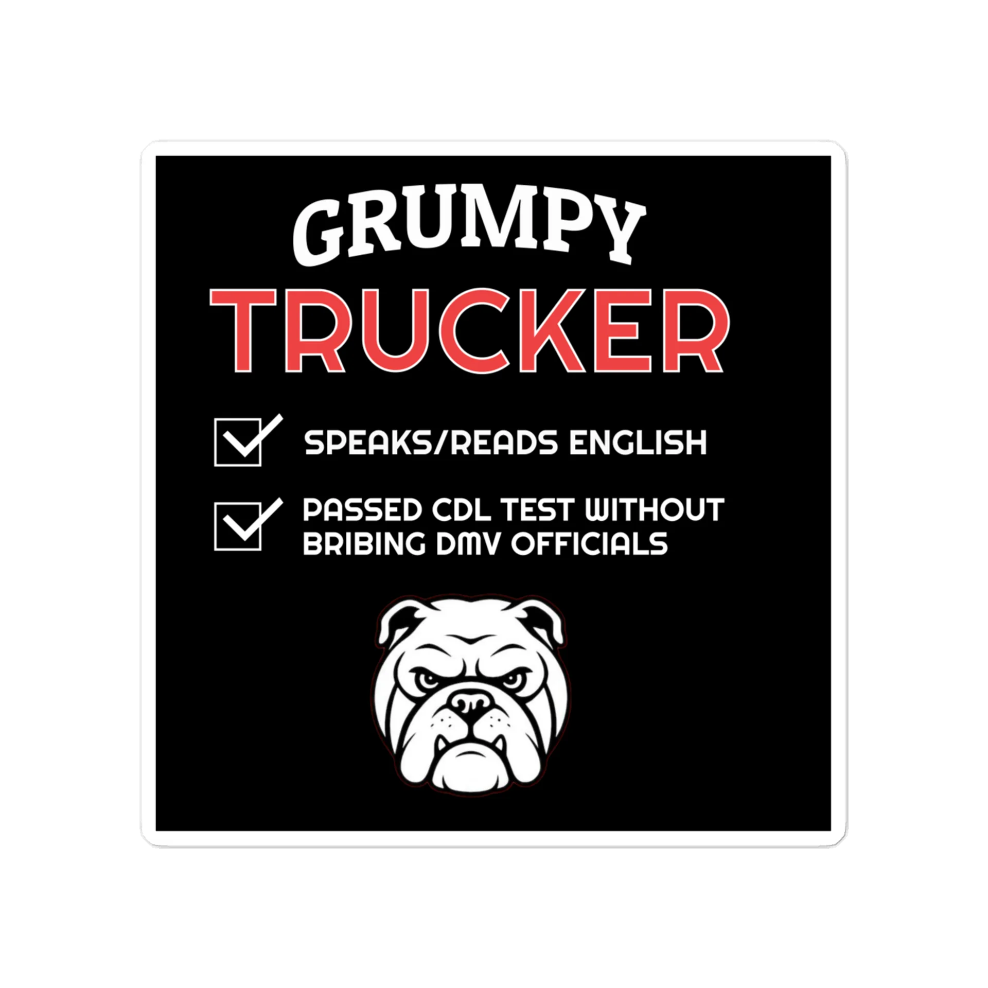 Grumpy Trucker Sticker product image (1)