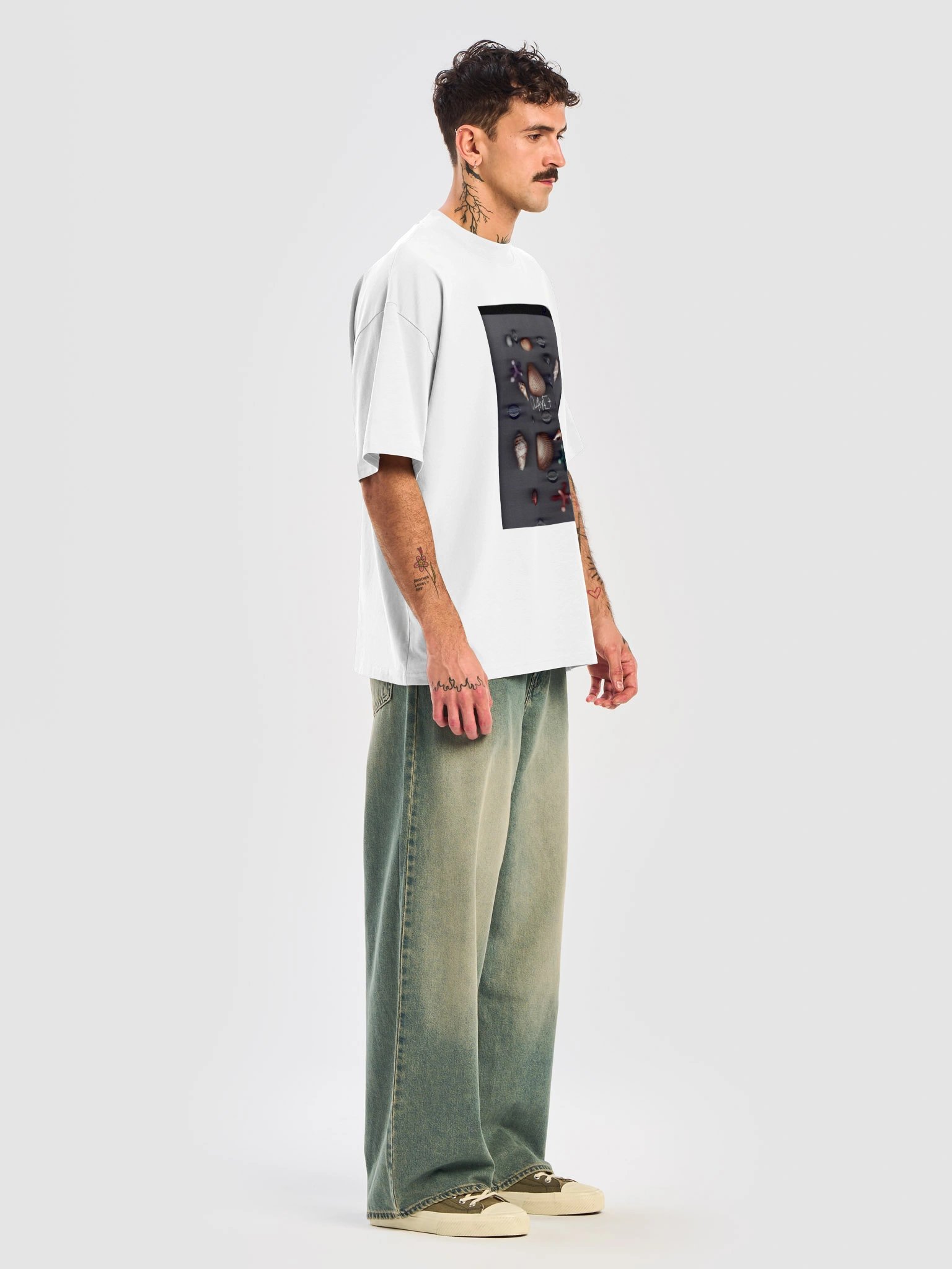 QWHYET Shellscape Shifted Oversized Tee product image (7)