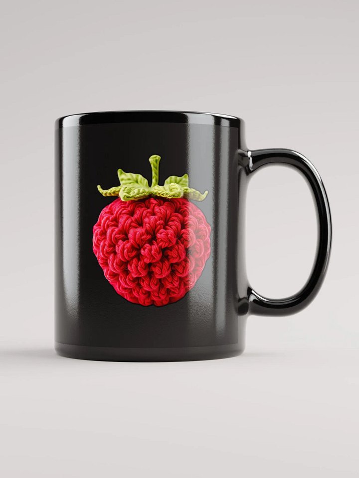 CozyAvocado Black Glossy Raspberry Mug #1 product image (1)