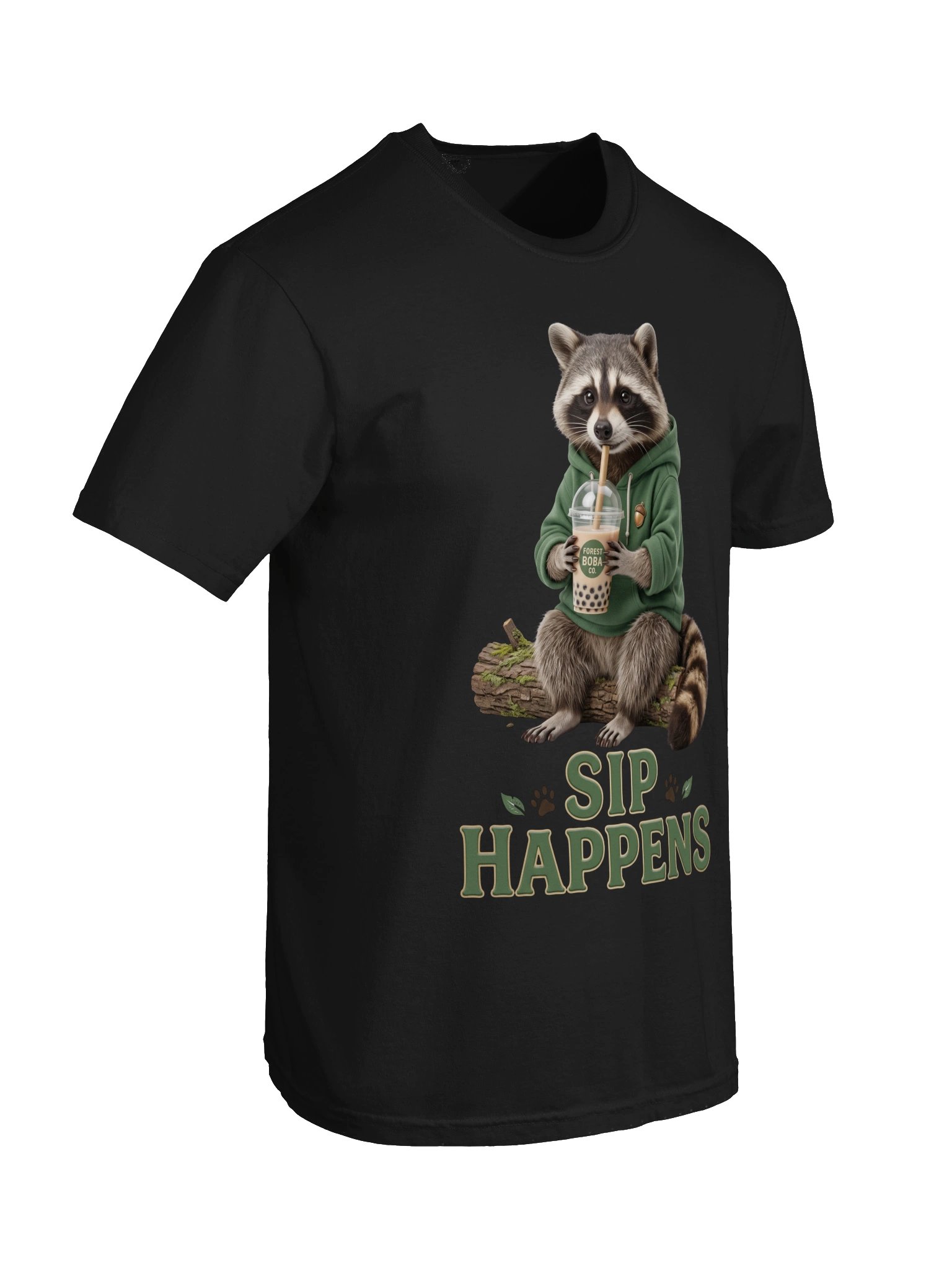 Sip Happens Raccoon Bubble Tea Tee product image (62)
